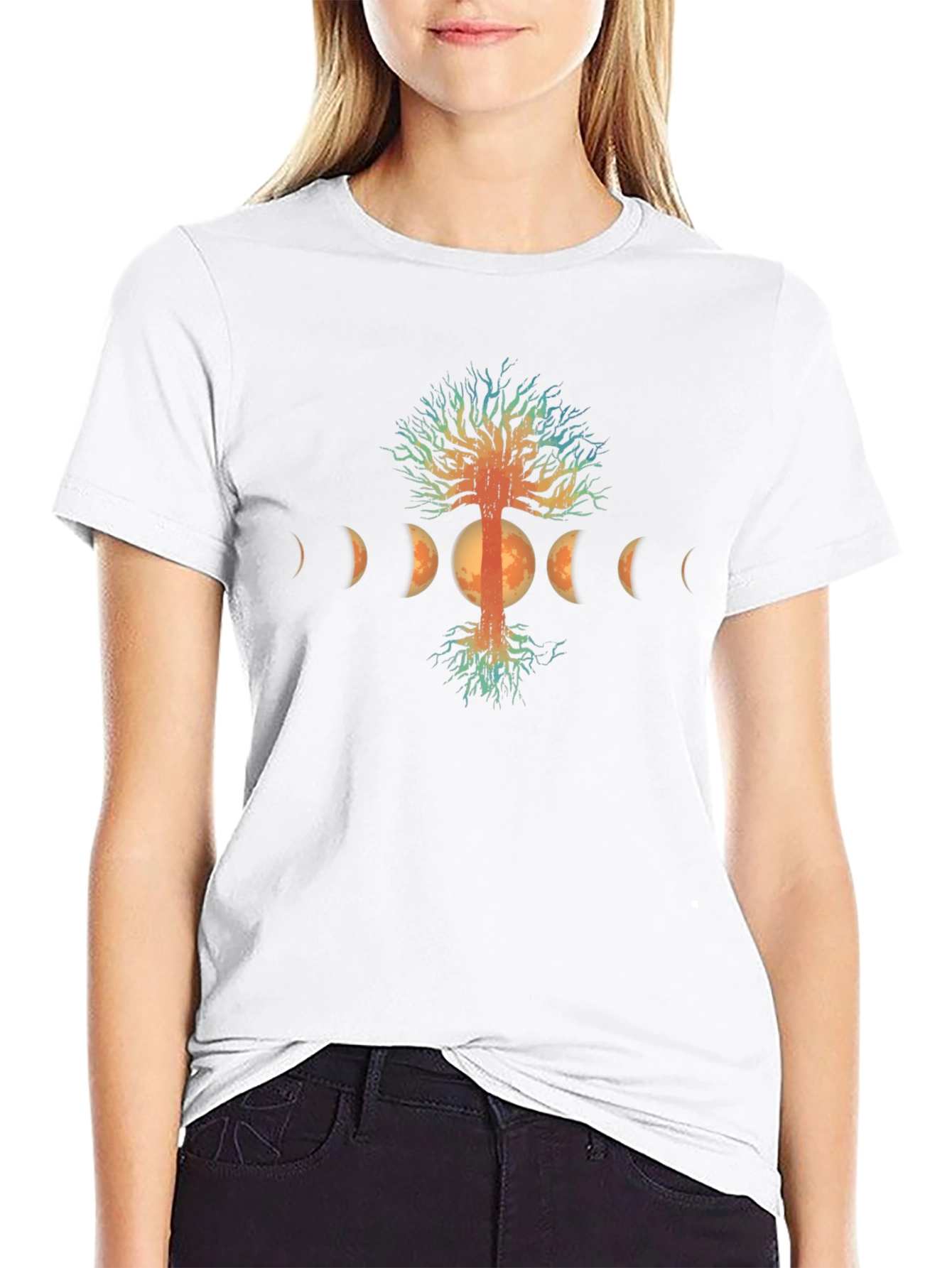 Tree of Life Moon Phases Graphic T-Shirt