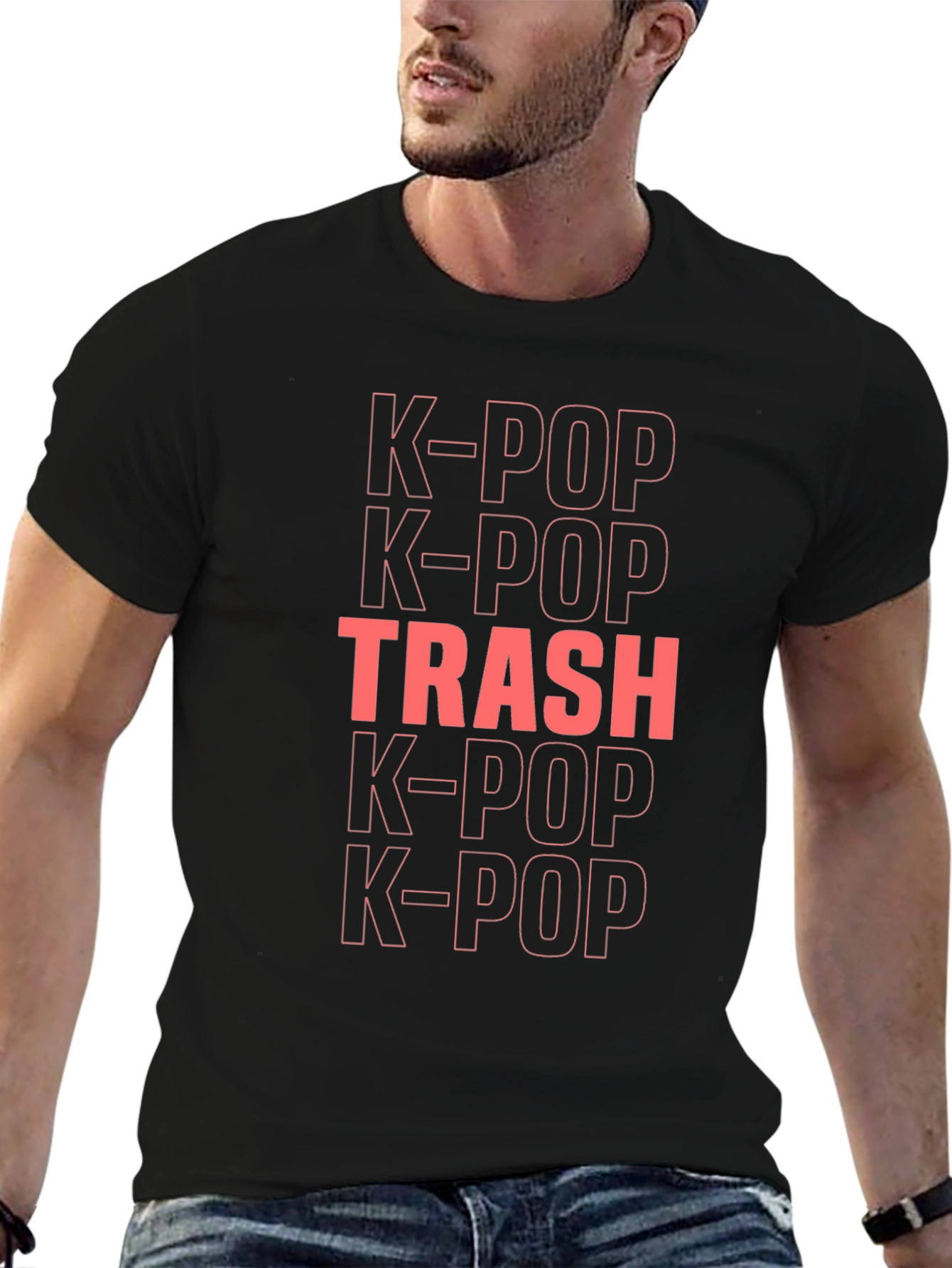K-Pop Trash Graphic T-Shirt - Trendy Music Fan Tee