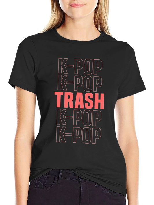 K-Pop Trash Graphic T-Shirt - Trendy Music Fan Tee