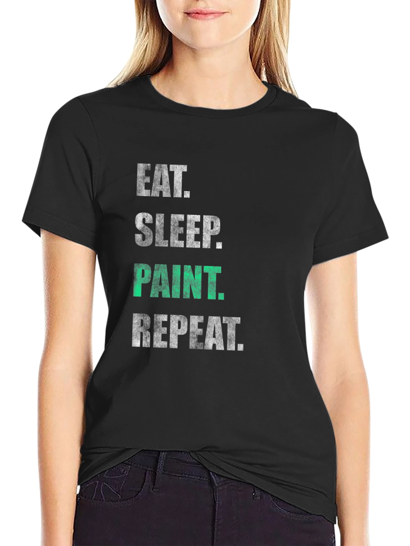 Eat Sleep Paint Repeat T-Shirt - Artist Graphic Tee