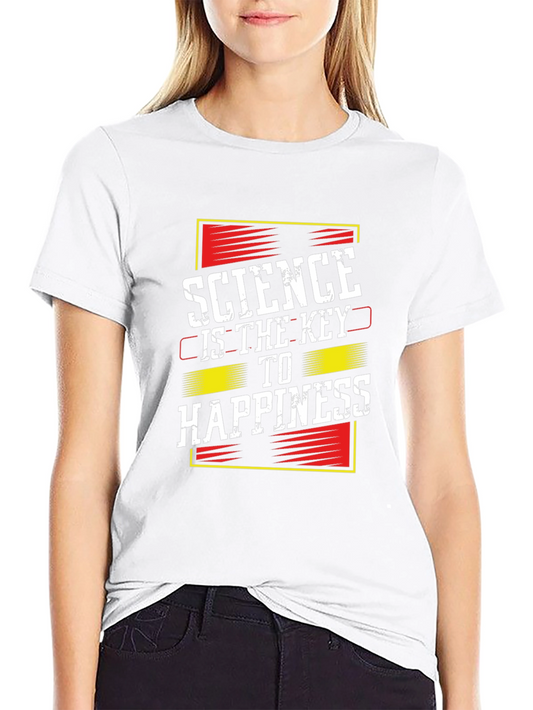 Science is the Key to Happiness Black T-Shirt