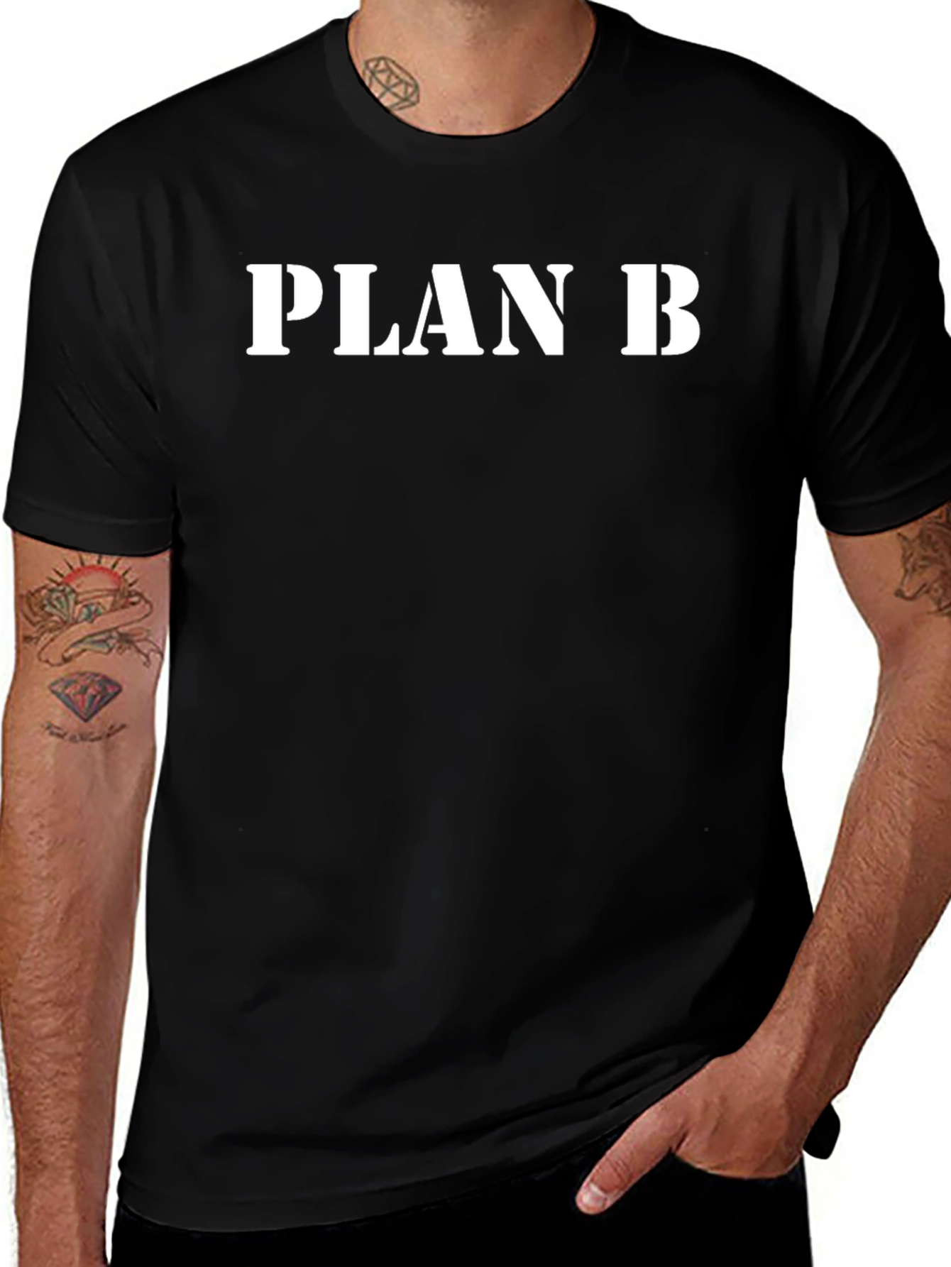 Plan B Graphic T-Shirt - Black Cotton Tee