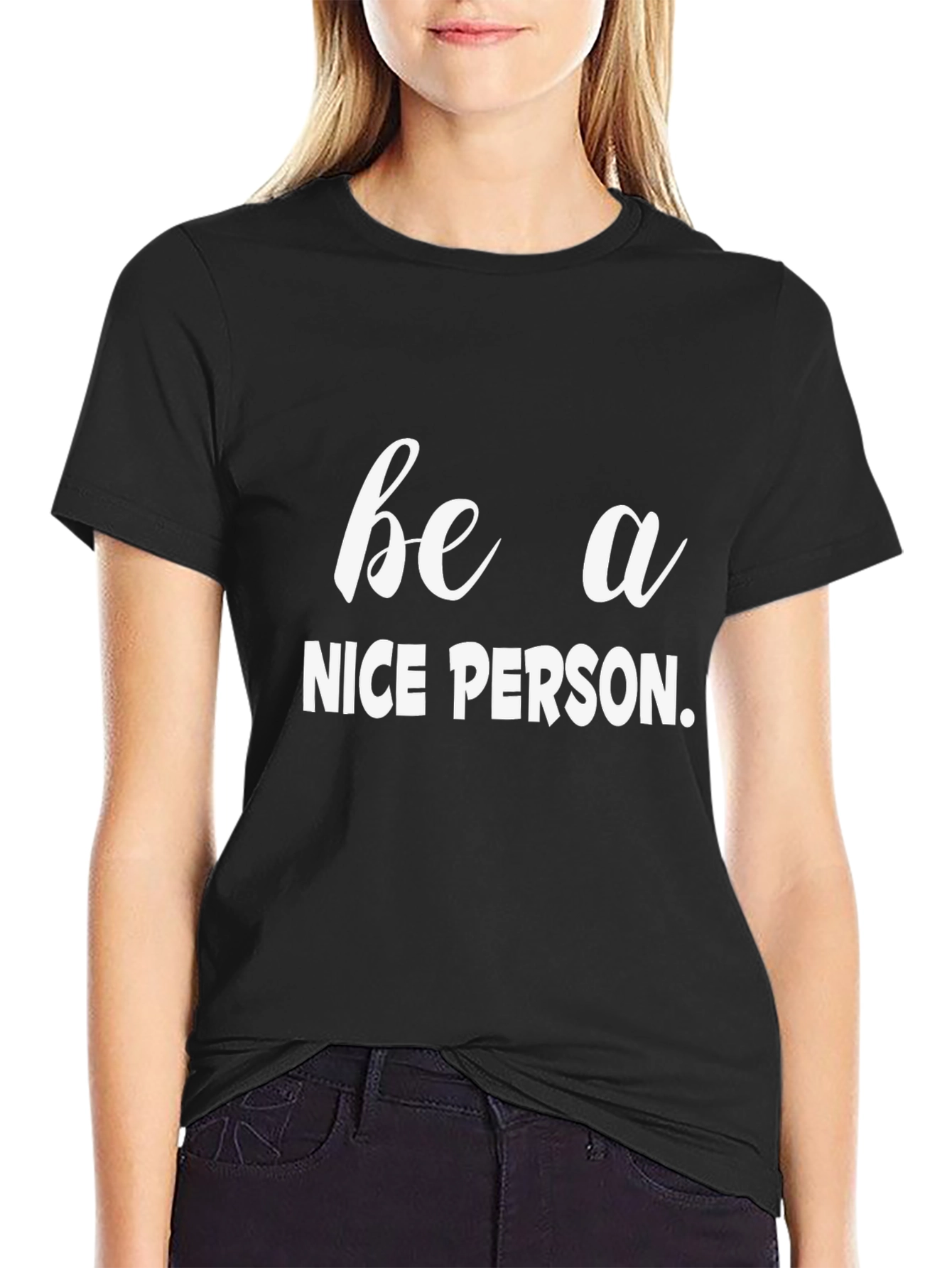 Be a Nice Person Graphic Tee - Black