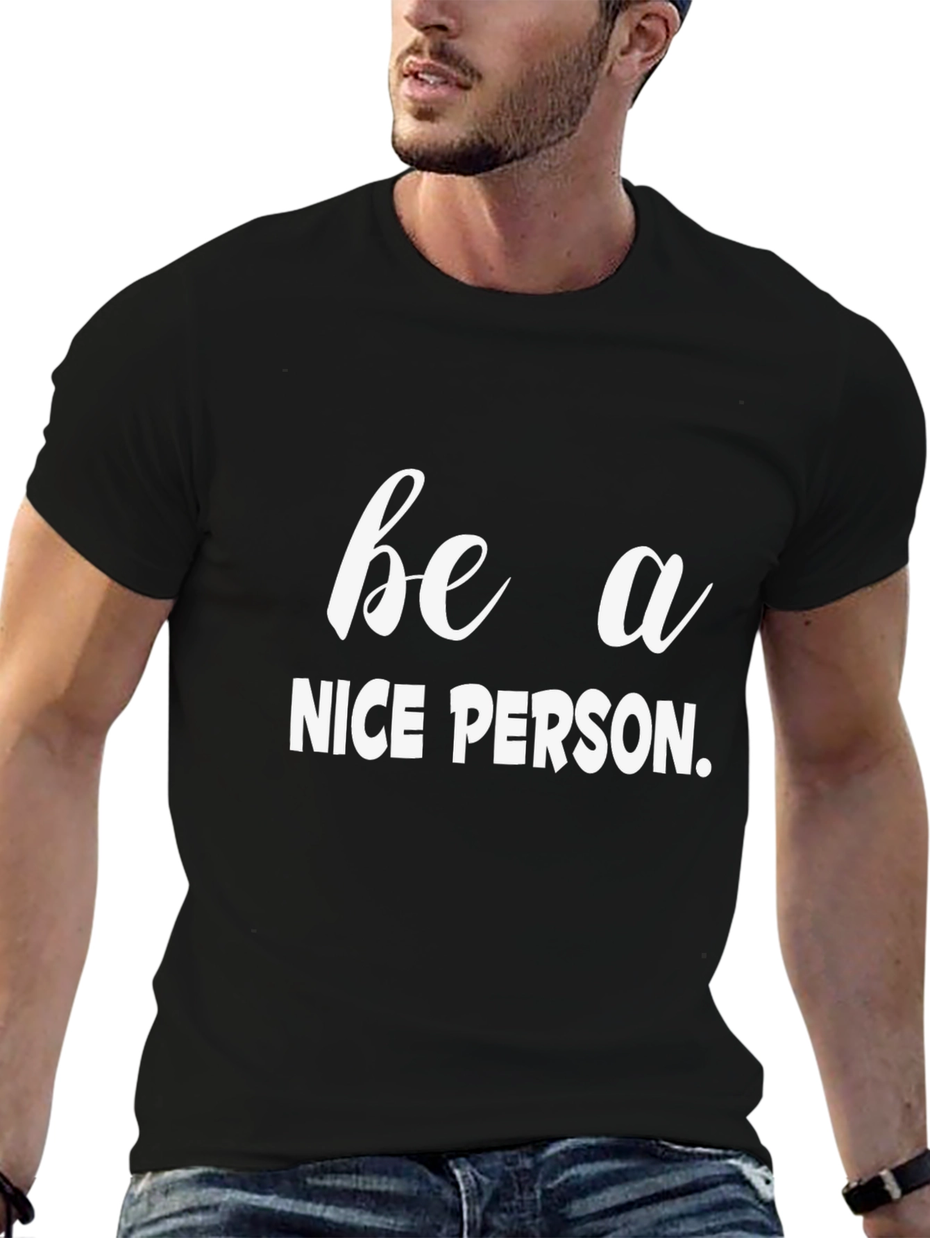 Be a Nice Person Graphic Tee - Black