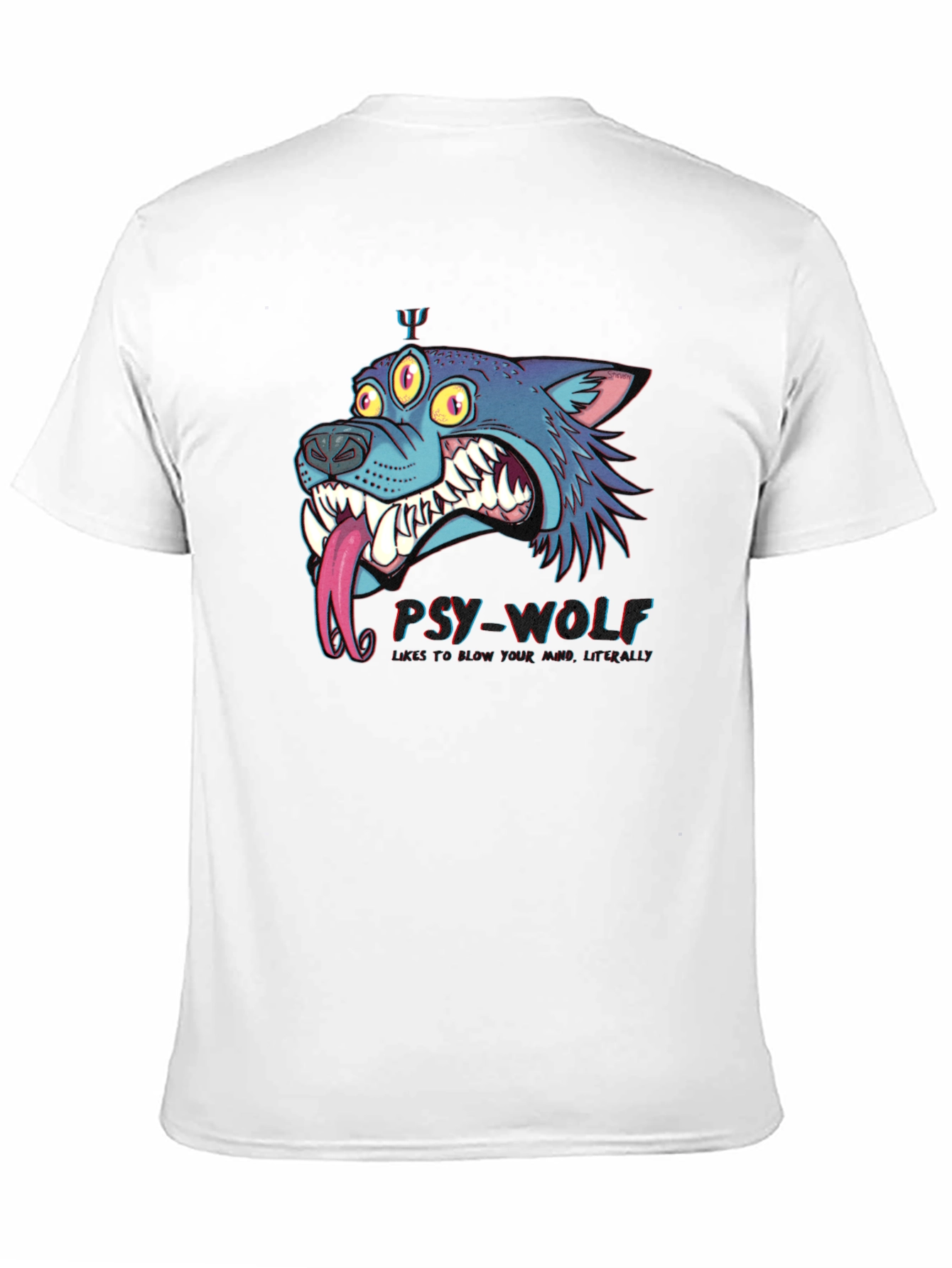 Psy-Wolf Graphic T-Shirt - Unique & Edgy Design