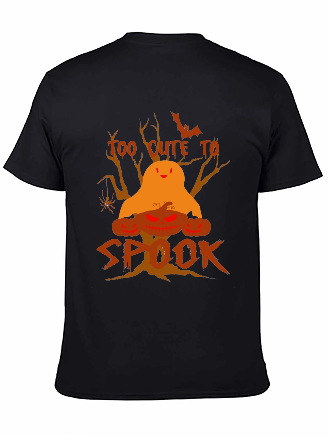Halloween Too Cute to Spook Black T-Shirt