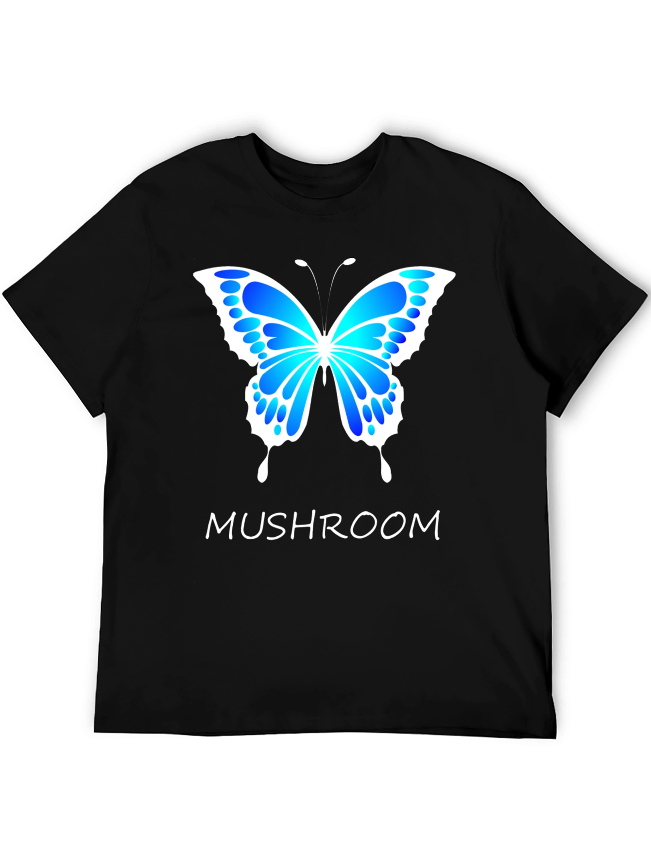 Mushroom Butterfly Graphic T-Shirt