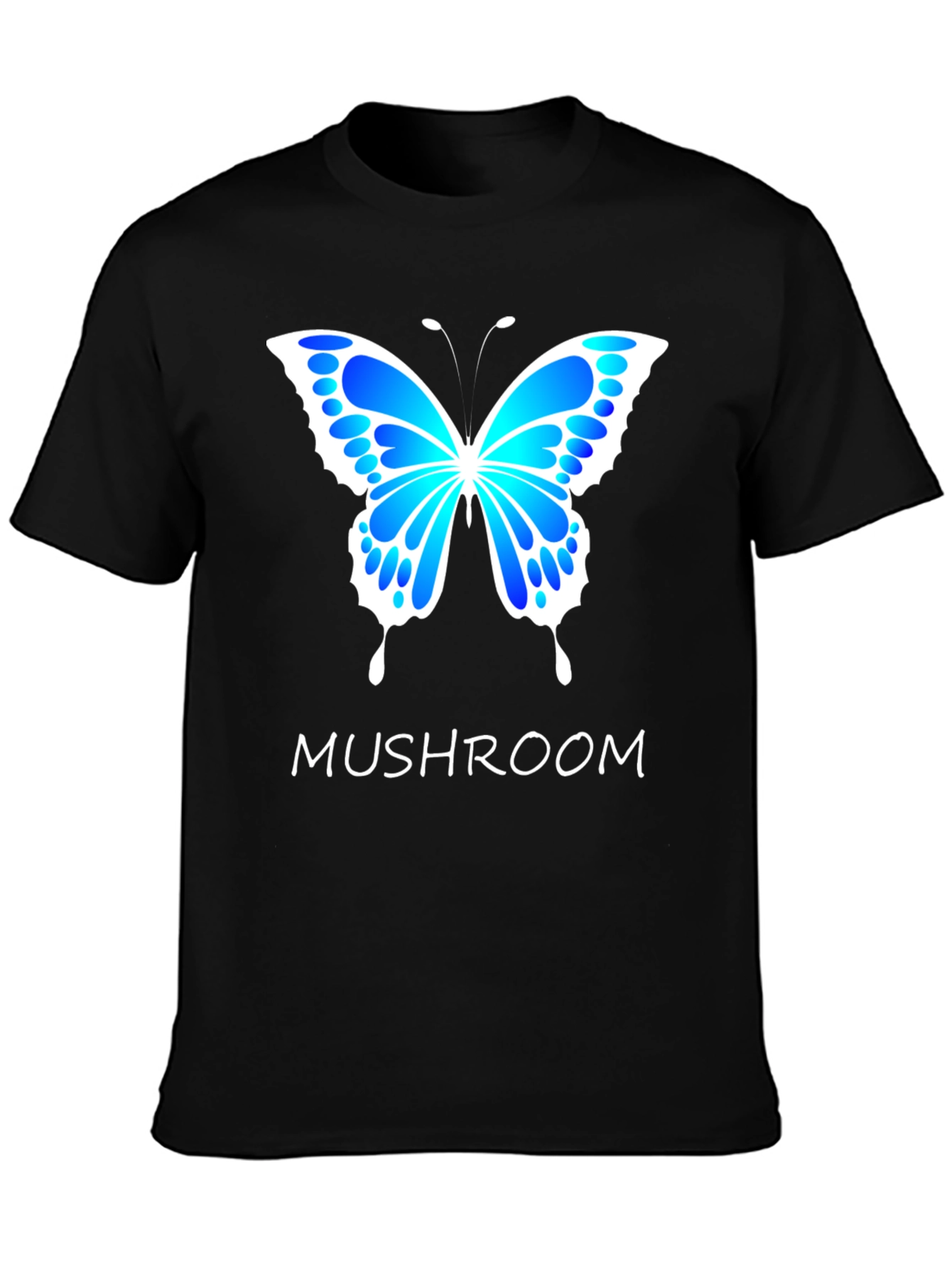 Mushroom Butterfly Graphic T-Shirt