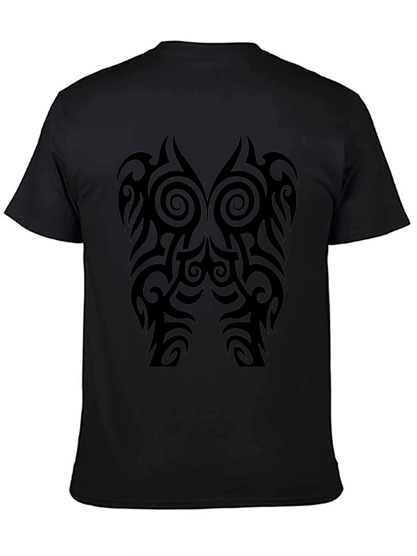 Tribal Tattoo Graphic Black T-Shirt