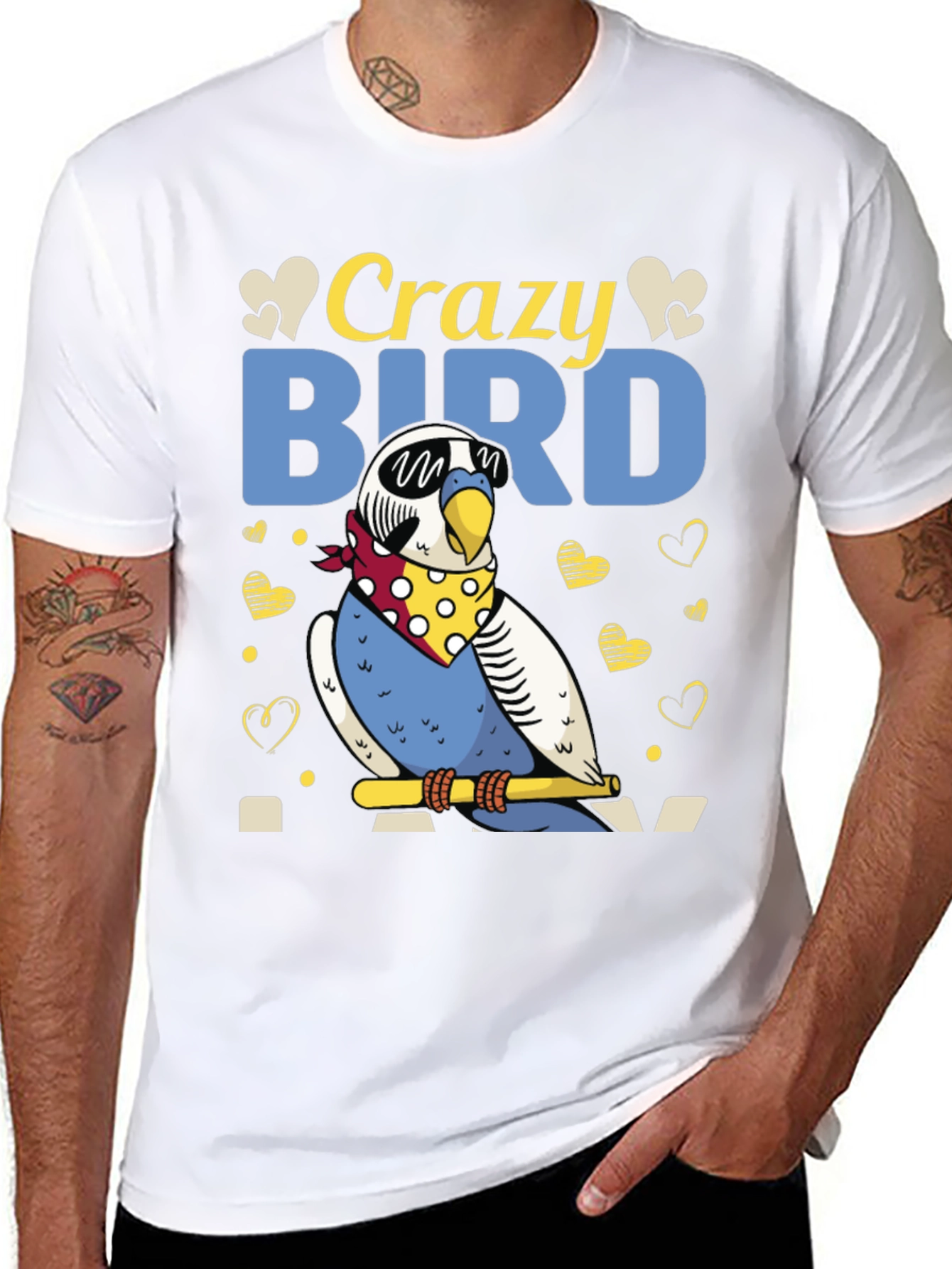 Crazy Bird T-Shirt Funny Parrot Tee