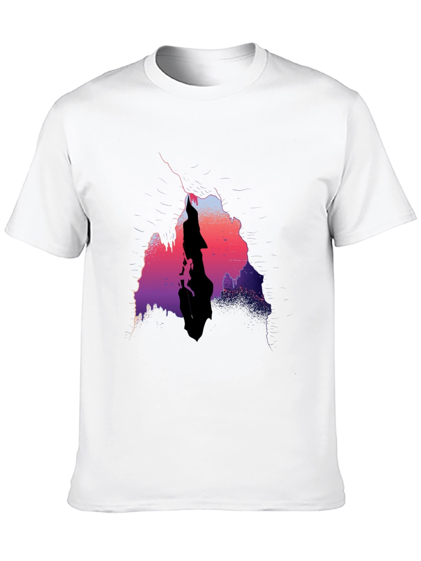 Abstract Rock Climbing Graphic T-Shirt