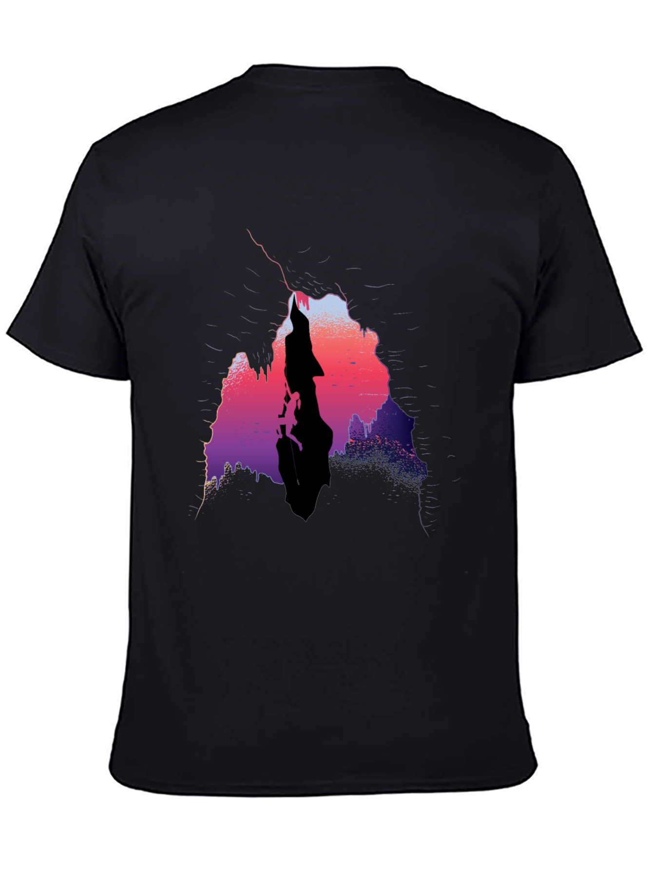Abstract Rock Climbing Graphic T-Shirt