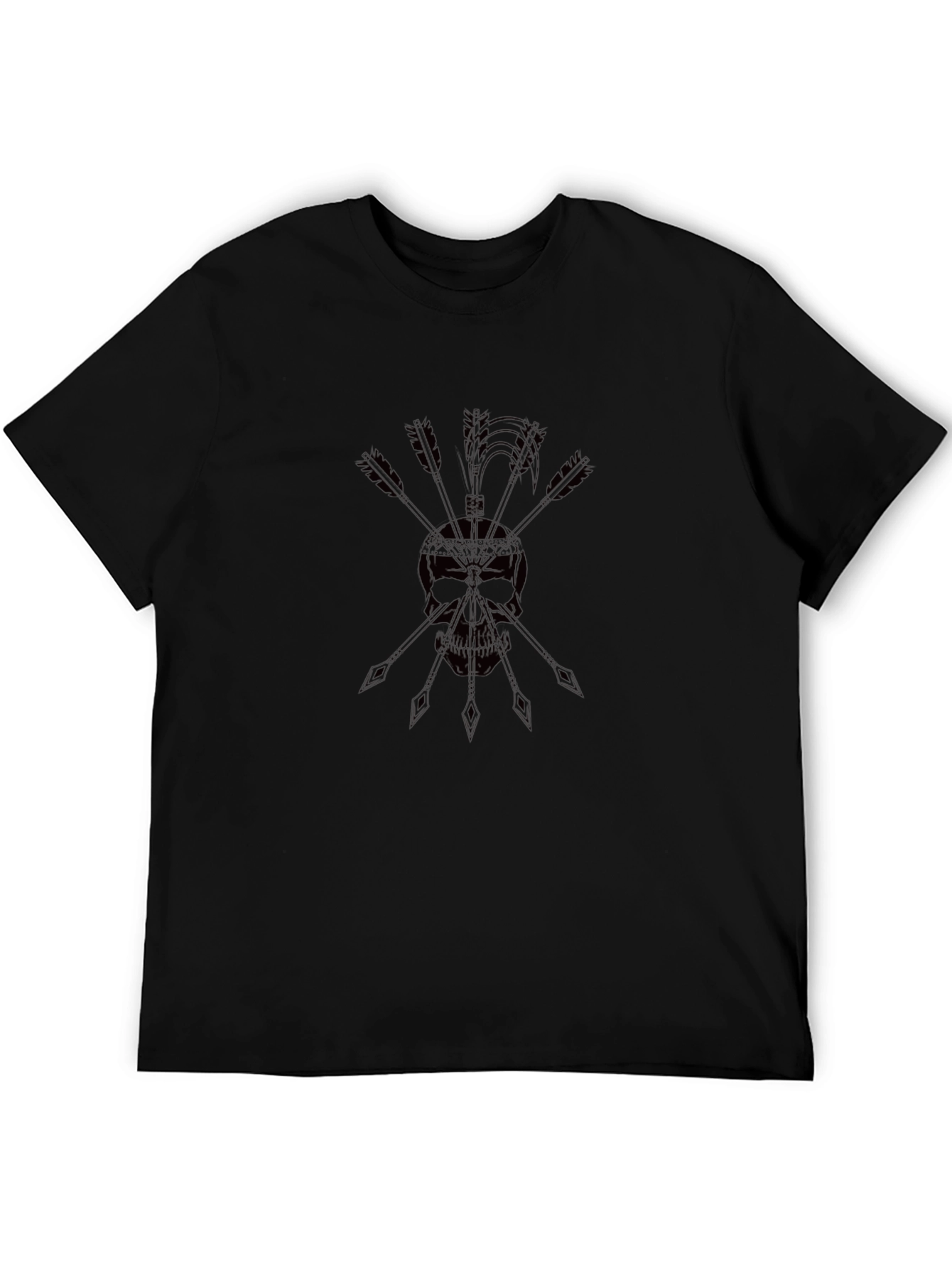 Skull & Arrow Graphic Black T-Shirt