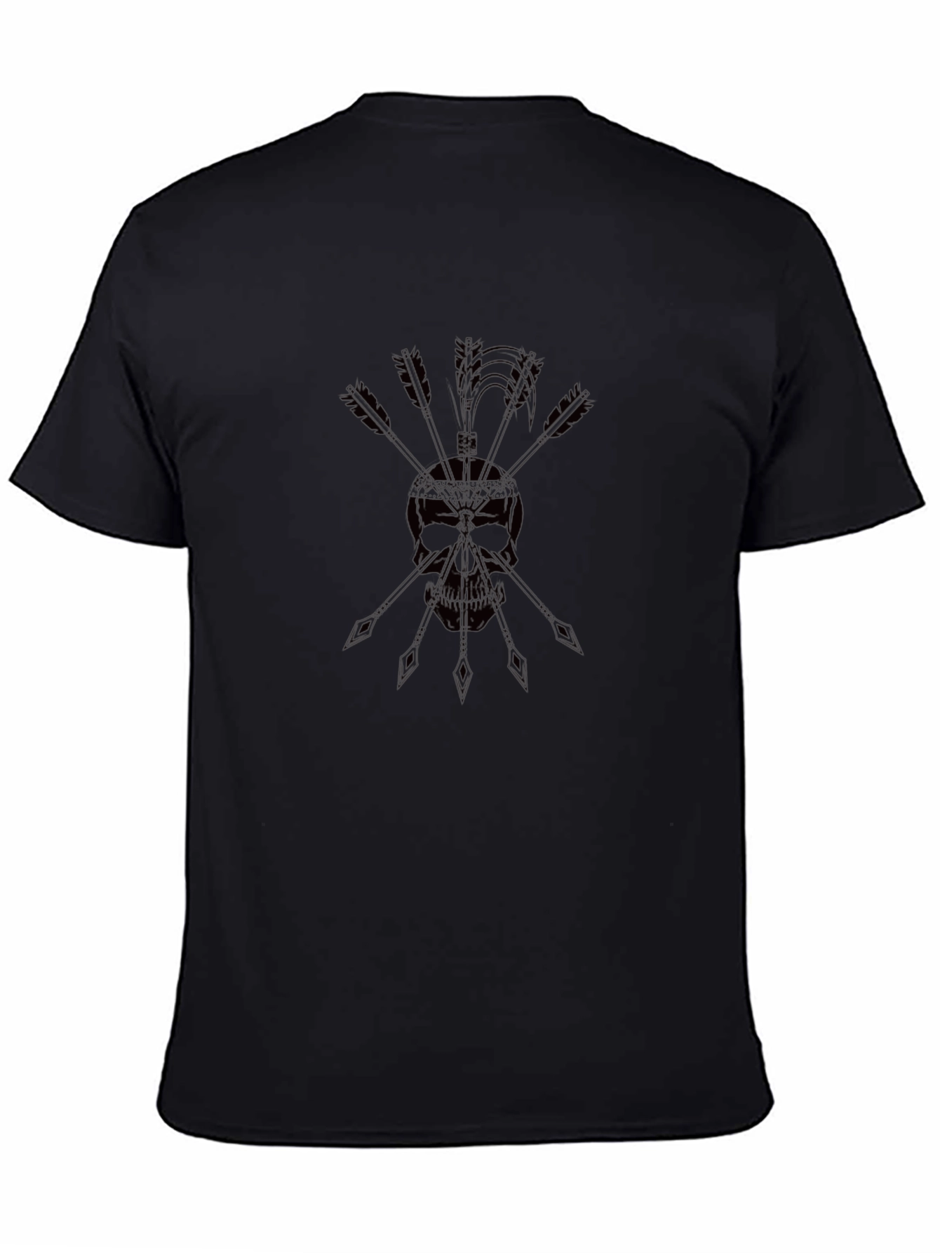 Skull & Arrow Graphic Black T-Shirt