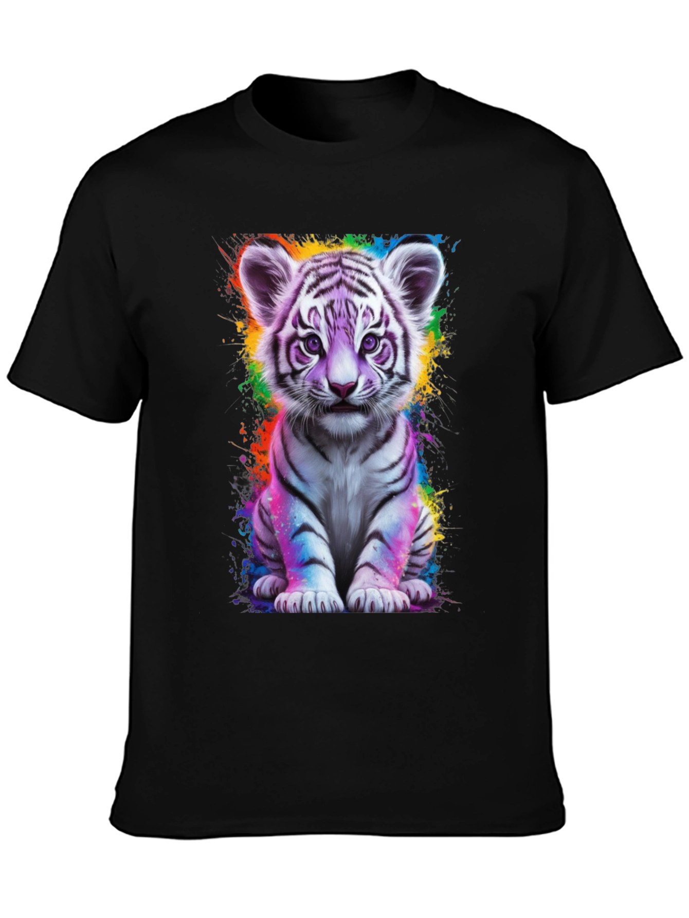 Cute Tiger Cub Graphic T-Shirt