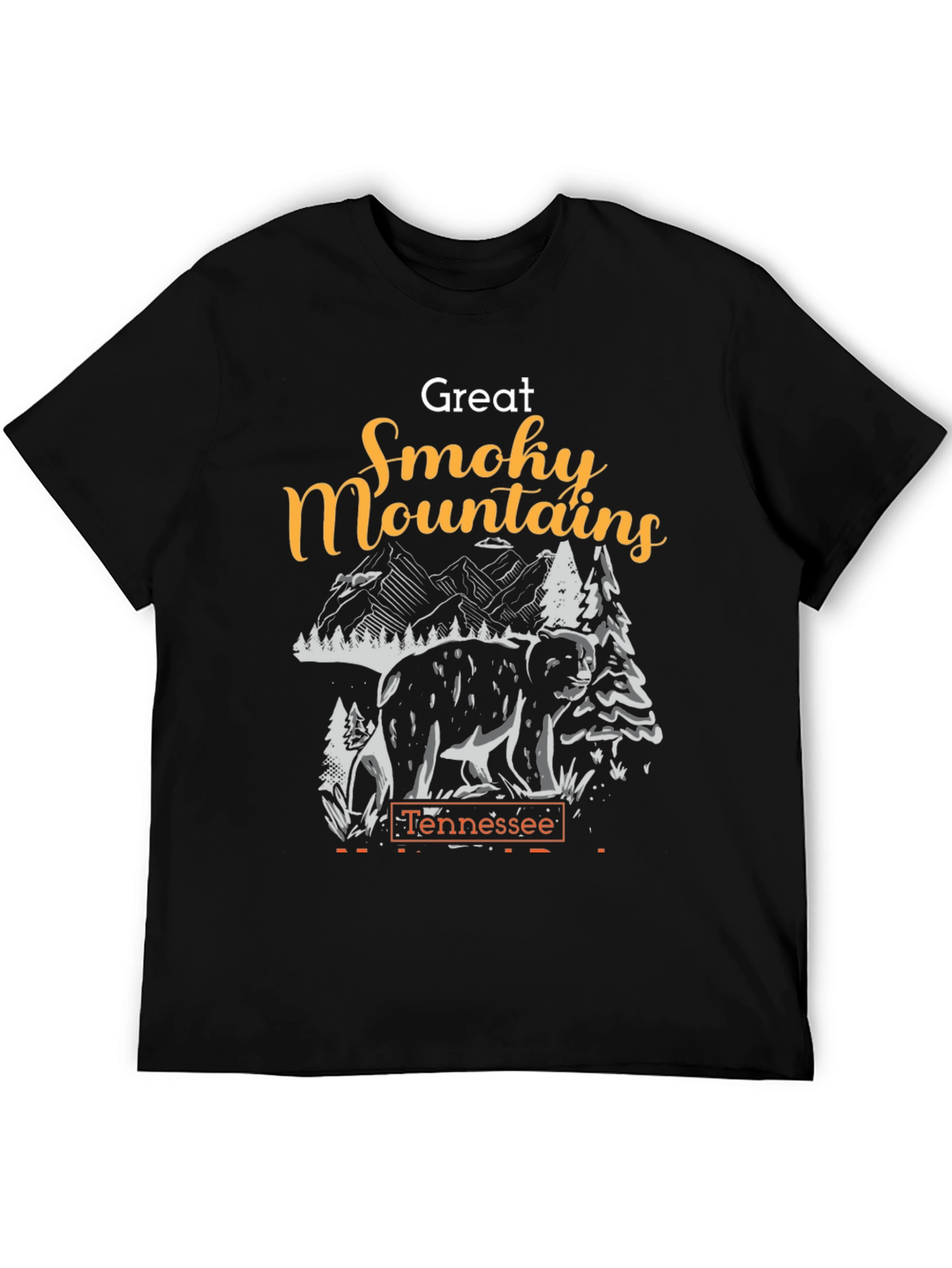 Great Smoky Mountains Tennessee Bear Graphic T-Shirt