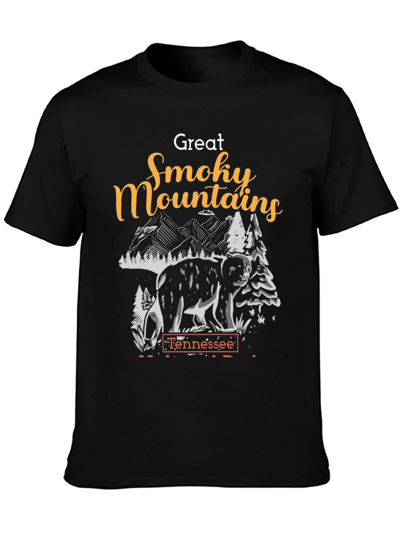 Great Smoky Mountains Tennessee Bear Graphic T-Shirt