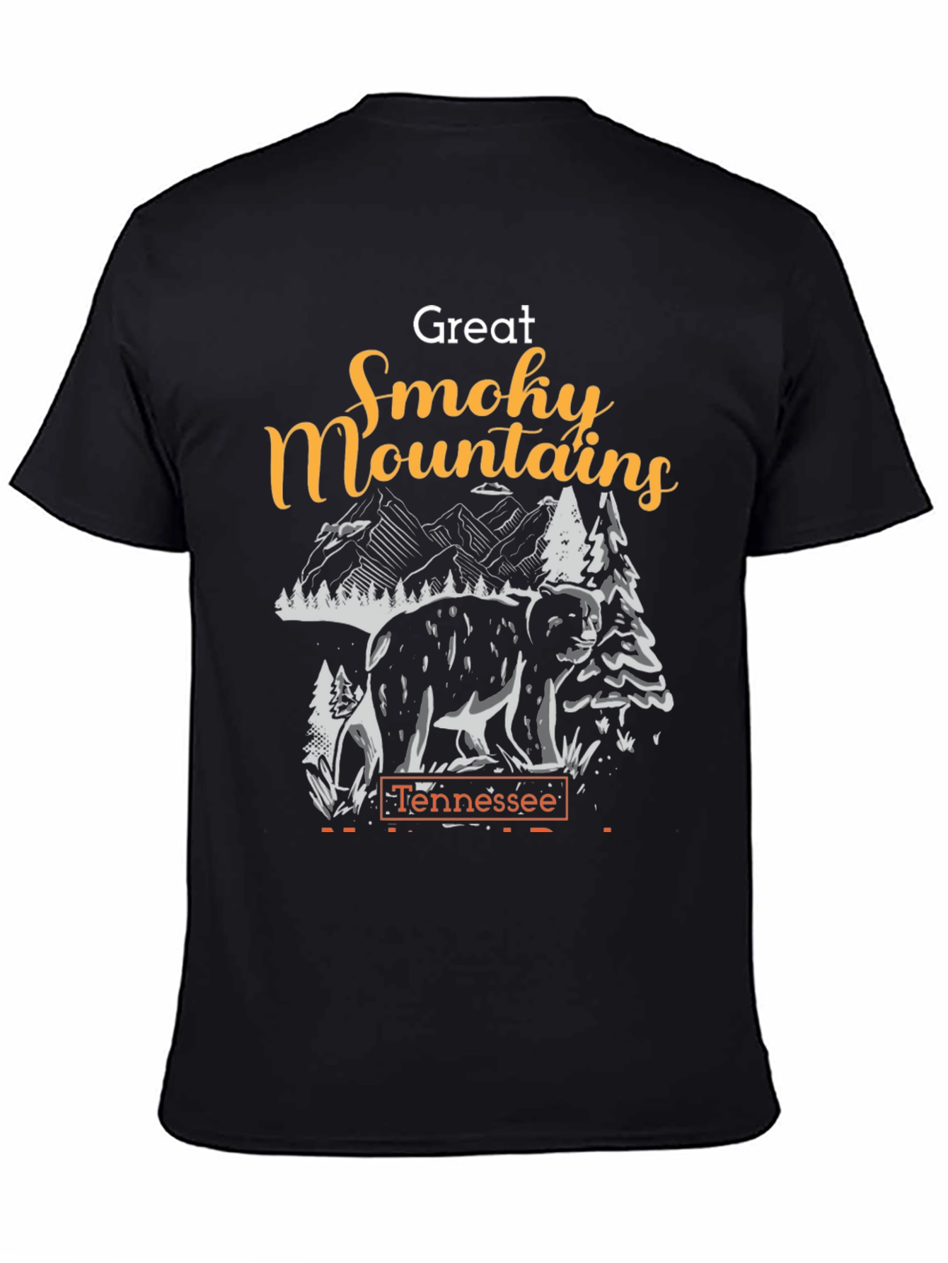 Great Smoky Mountains Tennessee Bear Graphic T-Shirt