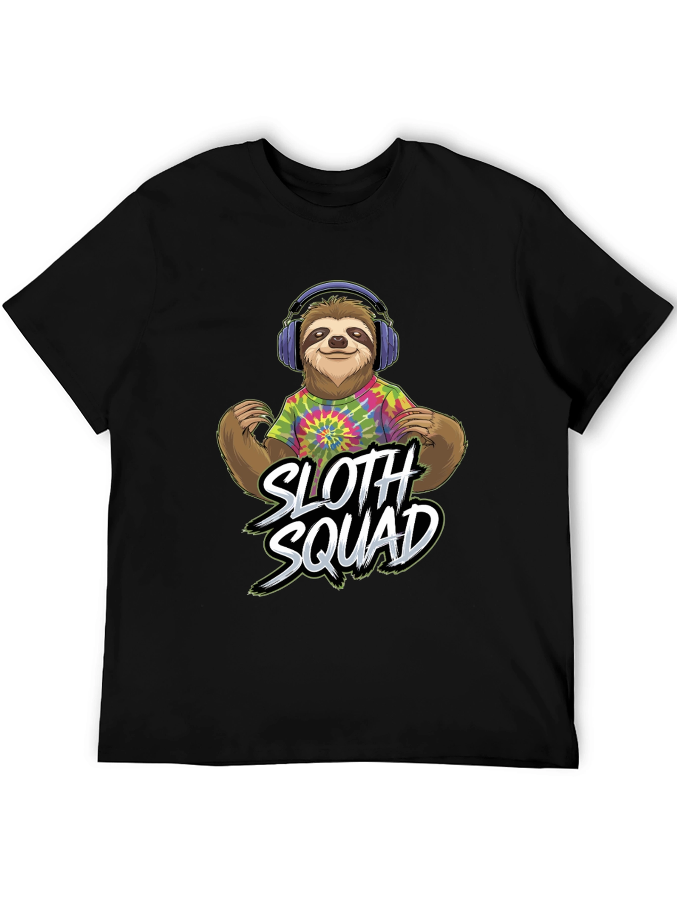 Sloth Squad Graphic Tee - Funny Animal Music Lover