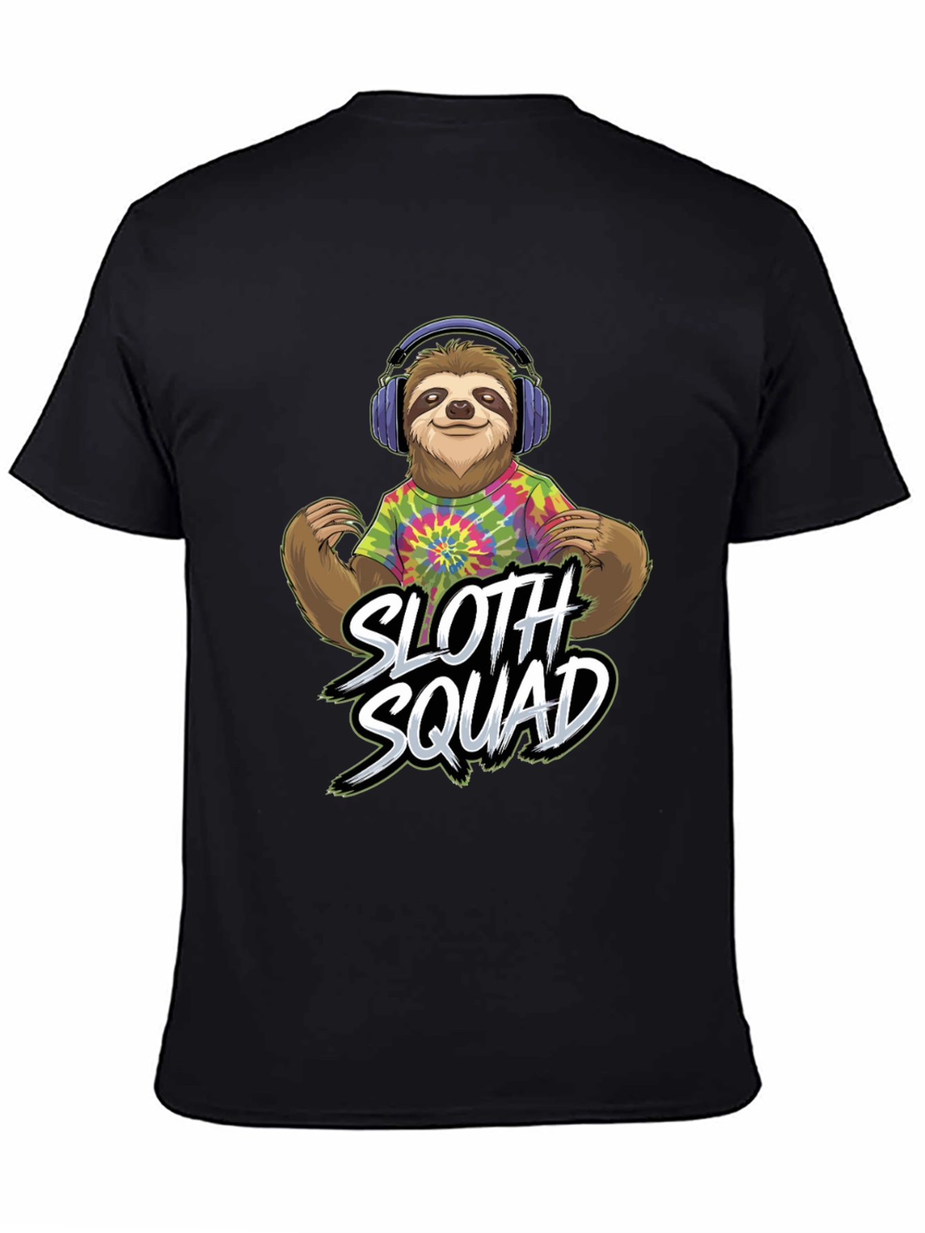 Sloth Squad Graphic Tee - Funny Animal Music Lover