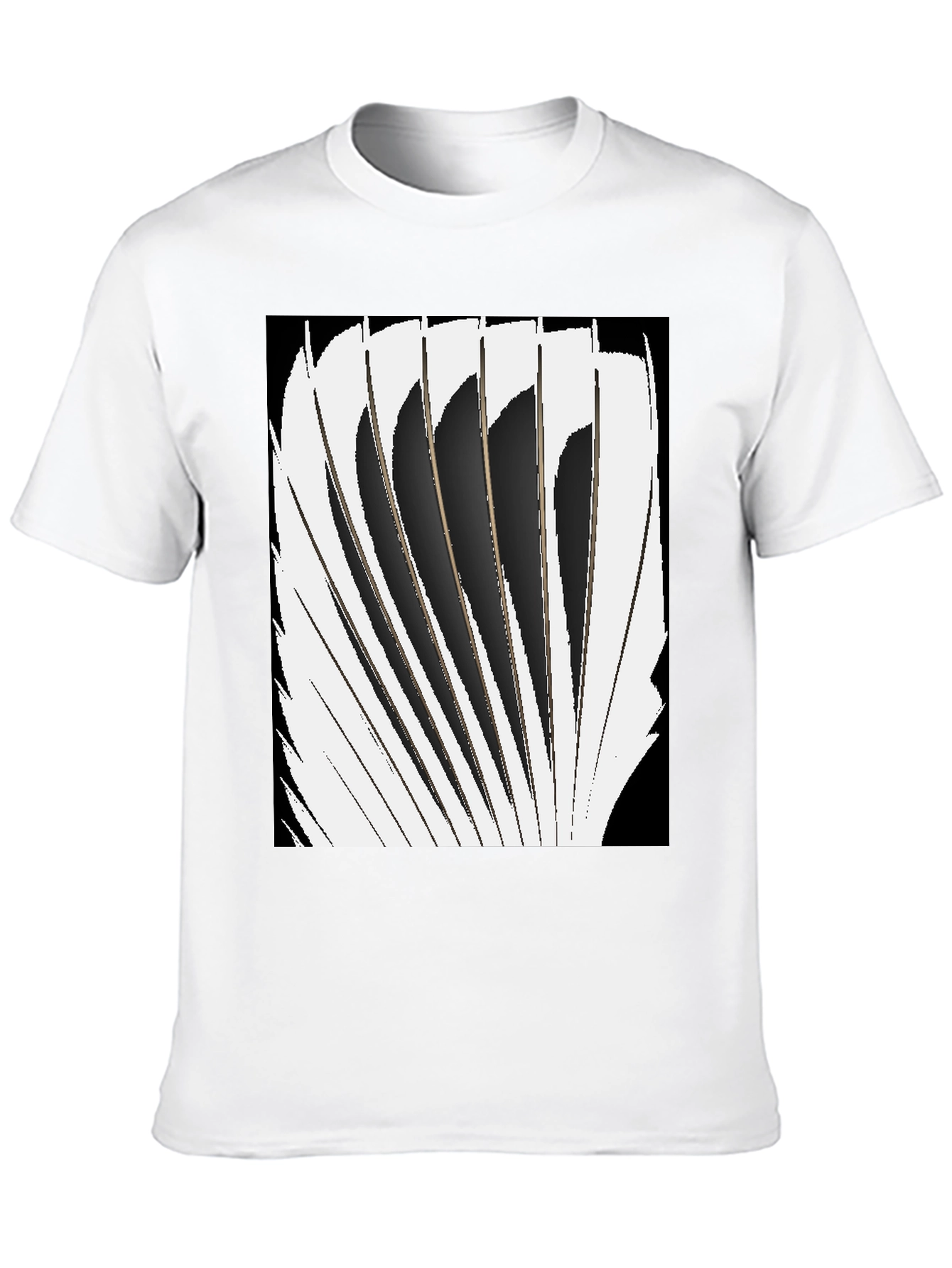 Abstract Blade Design Black T-Shirt