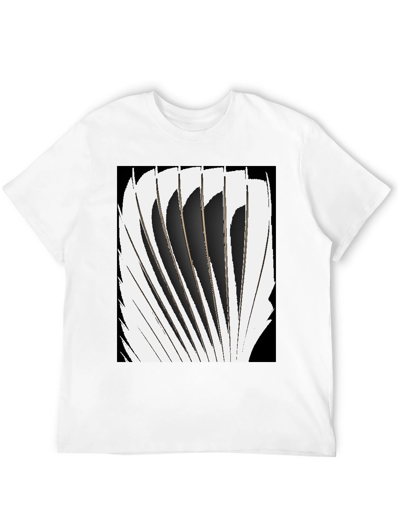 Abstract Blade Design Black T-Shirt