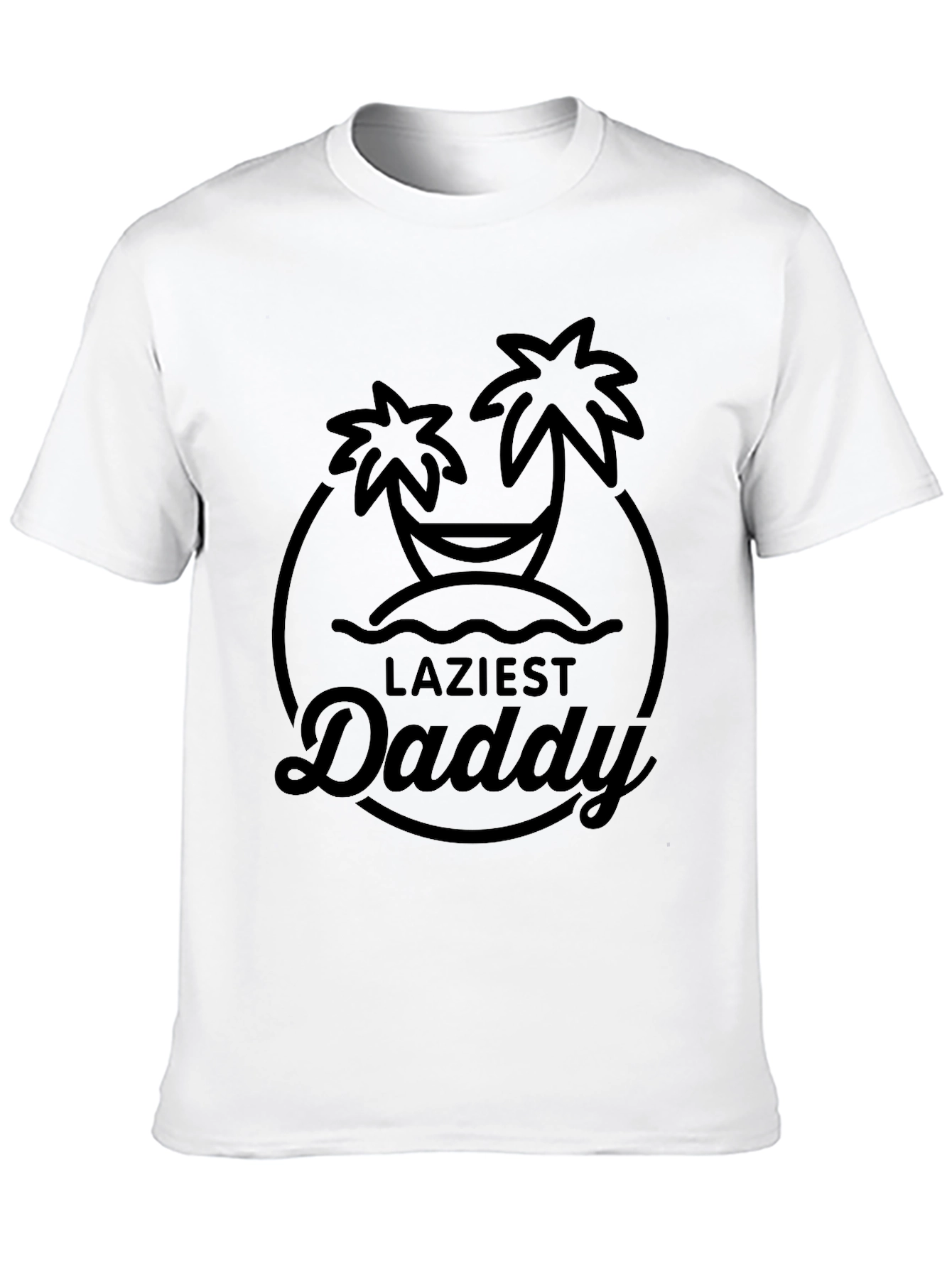 Laziest Daddy Black Graphic Tee