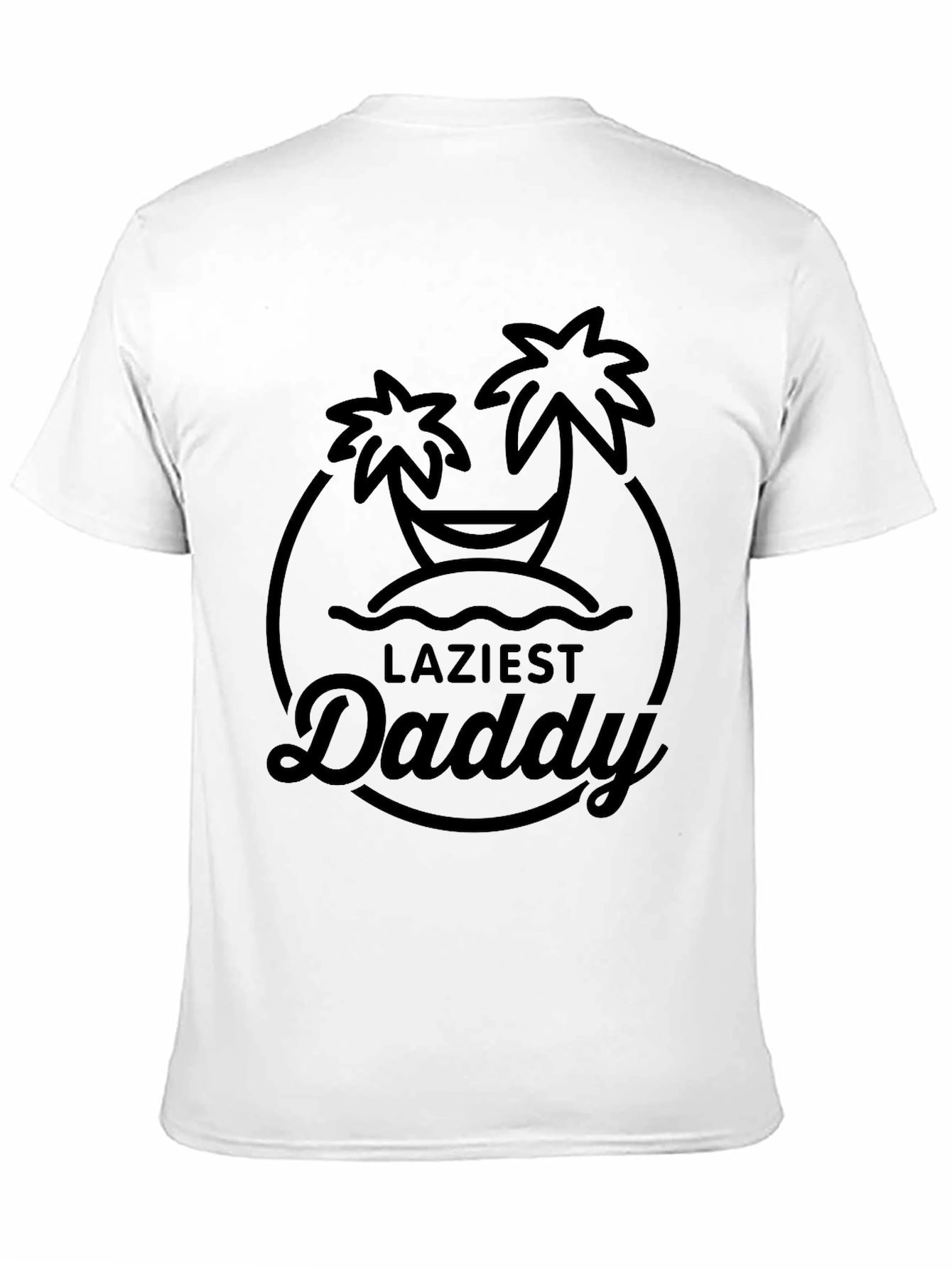 Laziest Daddy Black Graphic Tee