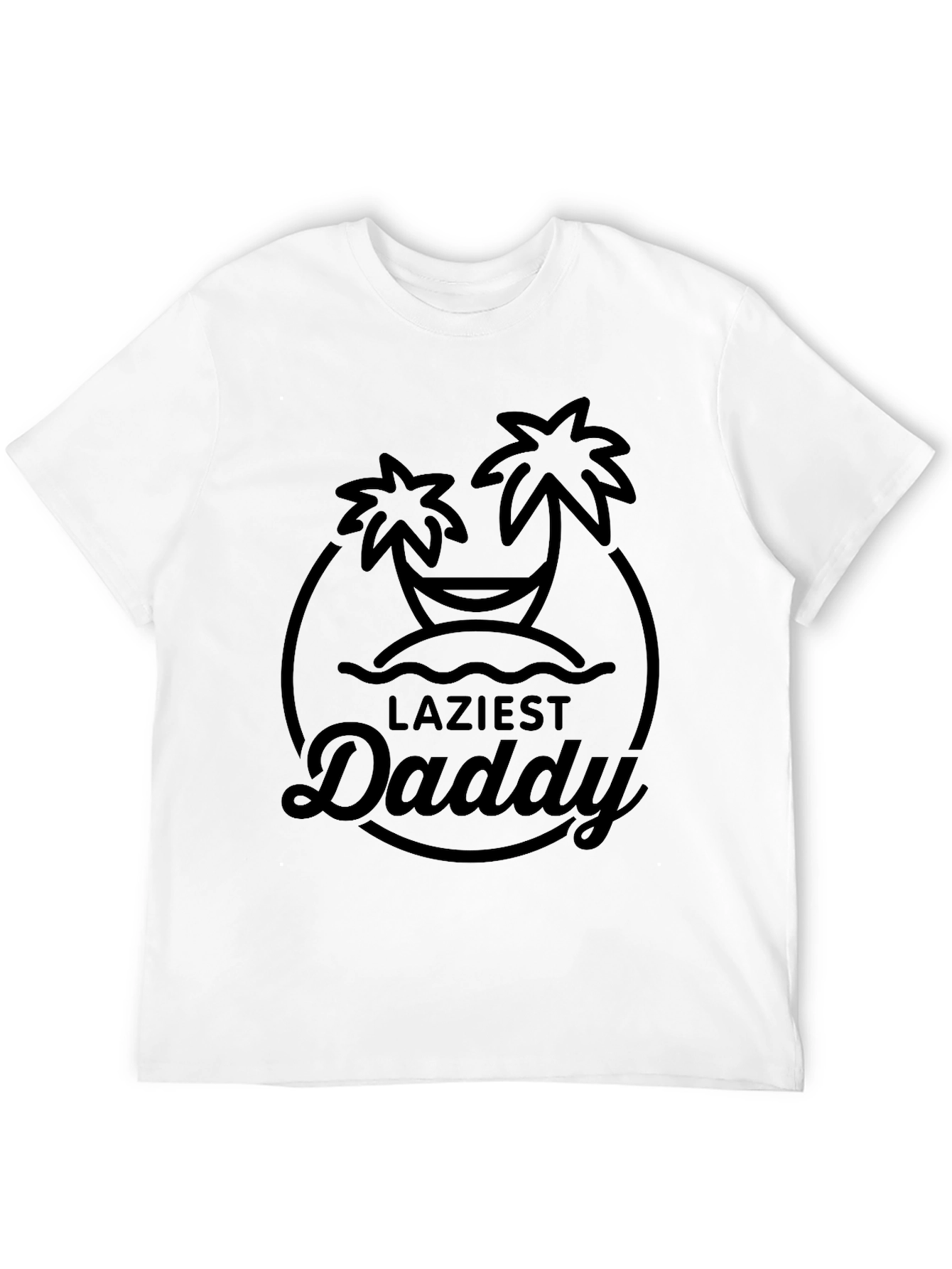 Laziest Daddy Black Graphic Tee