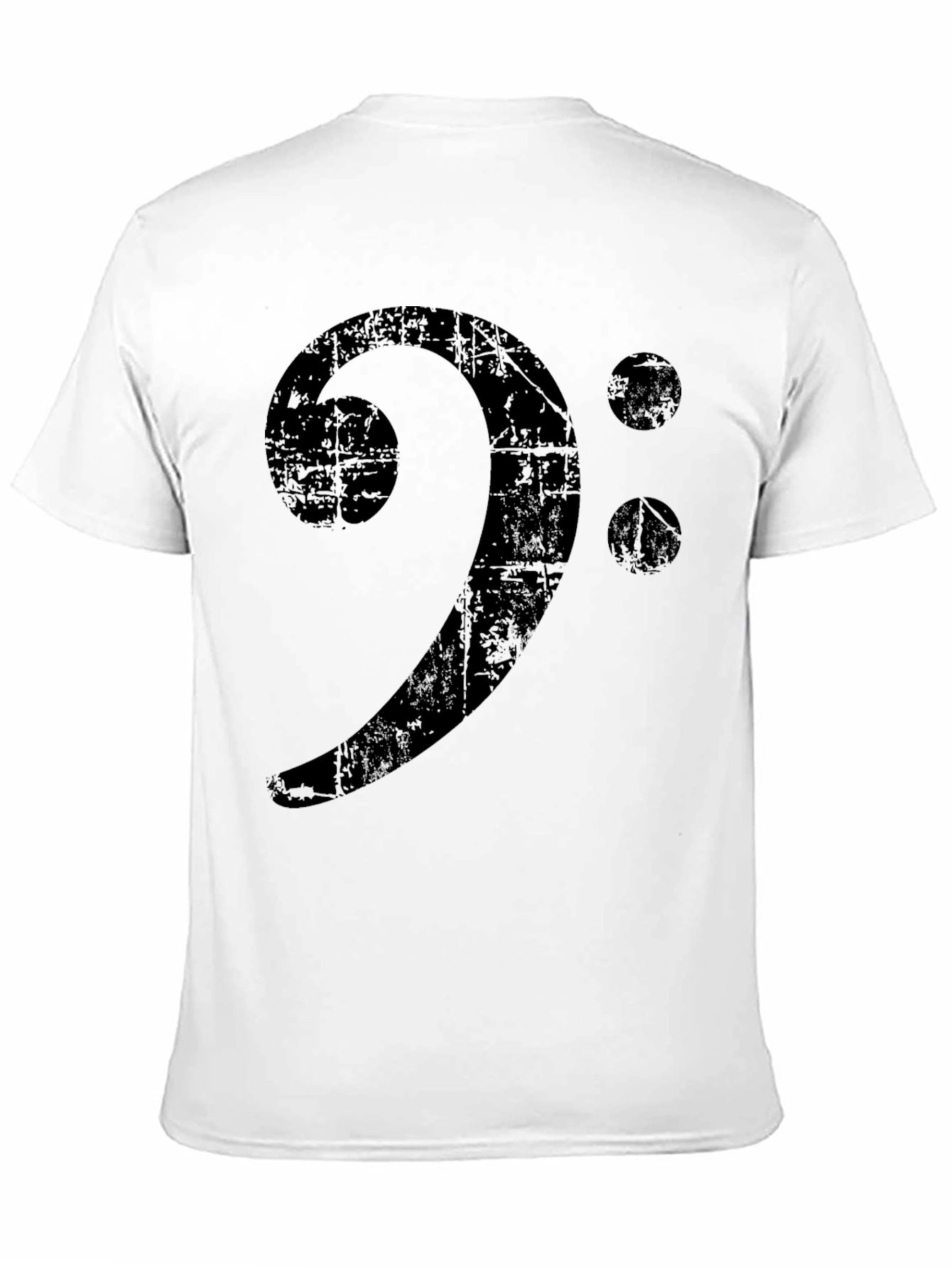 Bass Clef Distressed Graphic T-Shirt