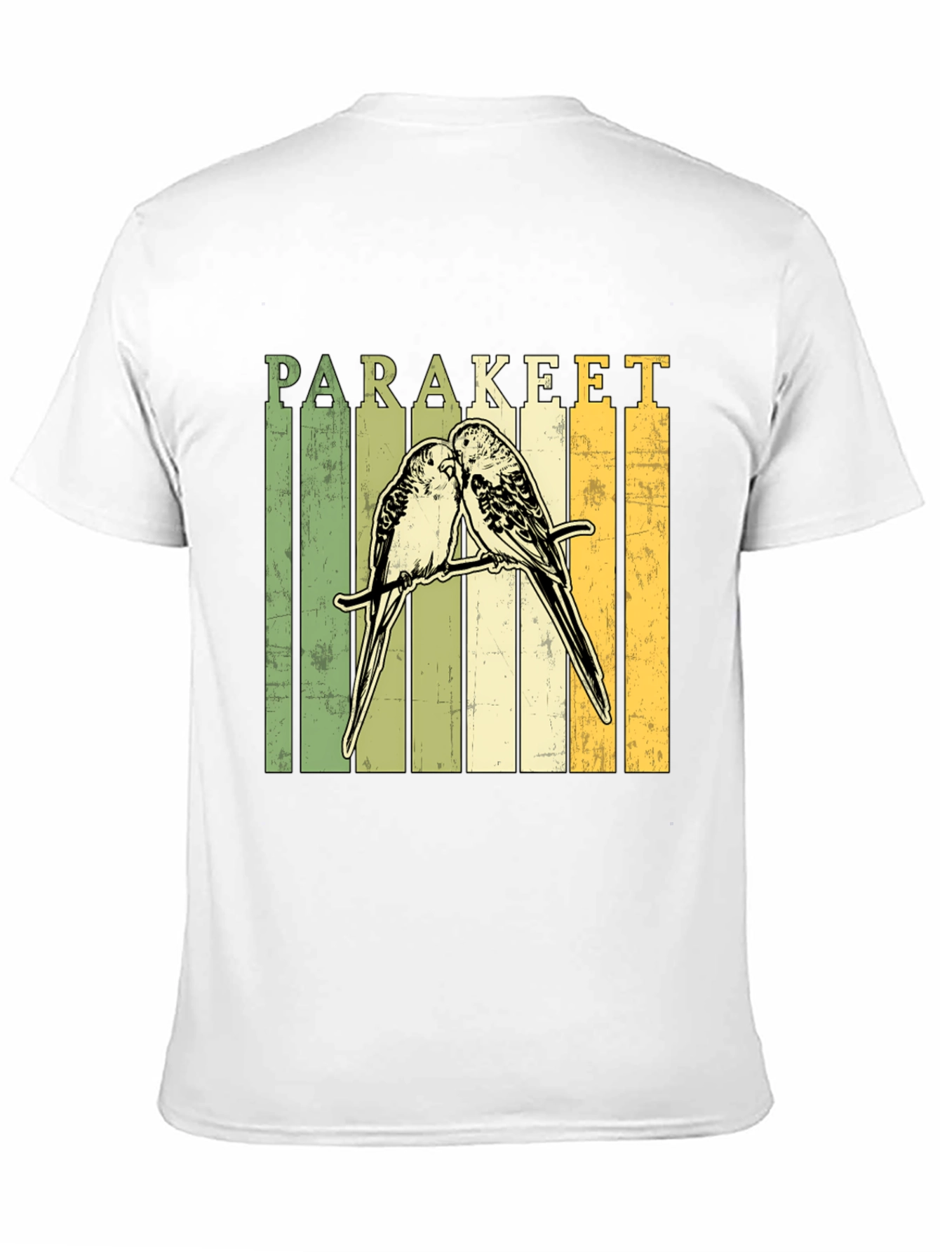 Retro Parakeet Graphic T-Shirt Bird Lover Tee