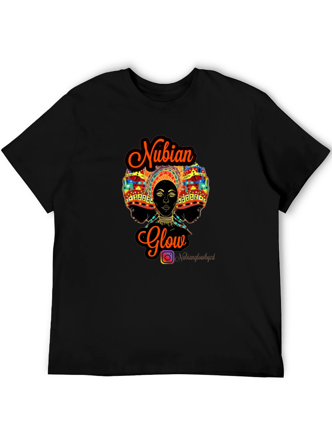 Nubian Glow Black T-Shirt - Graphic Tee