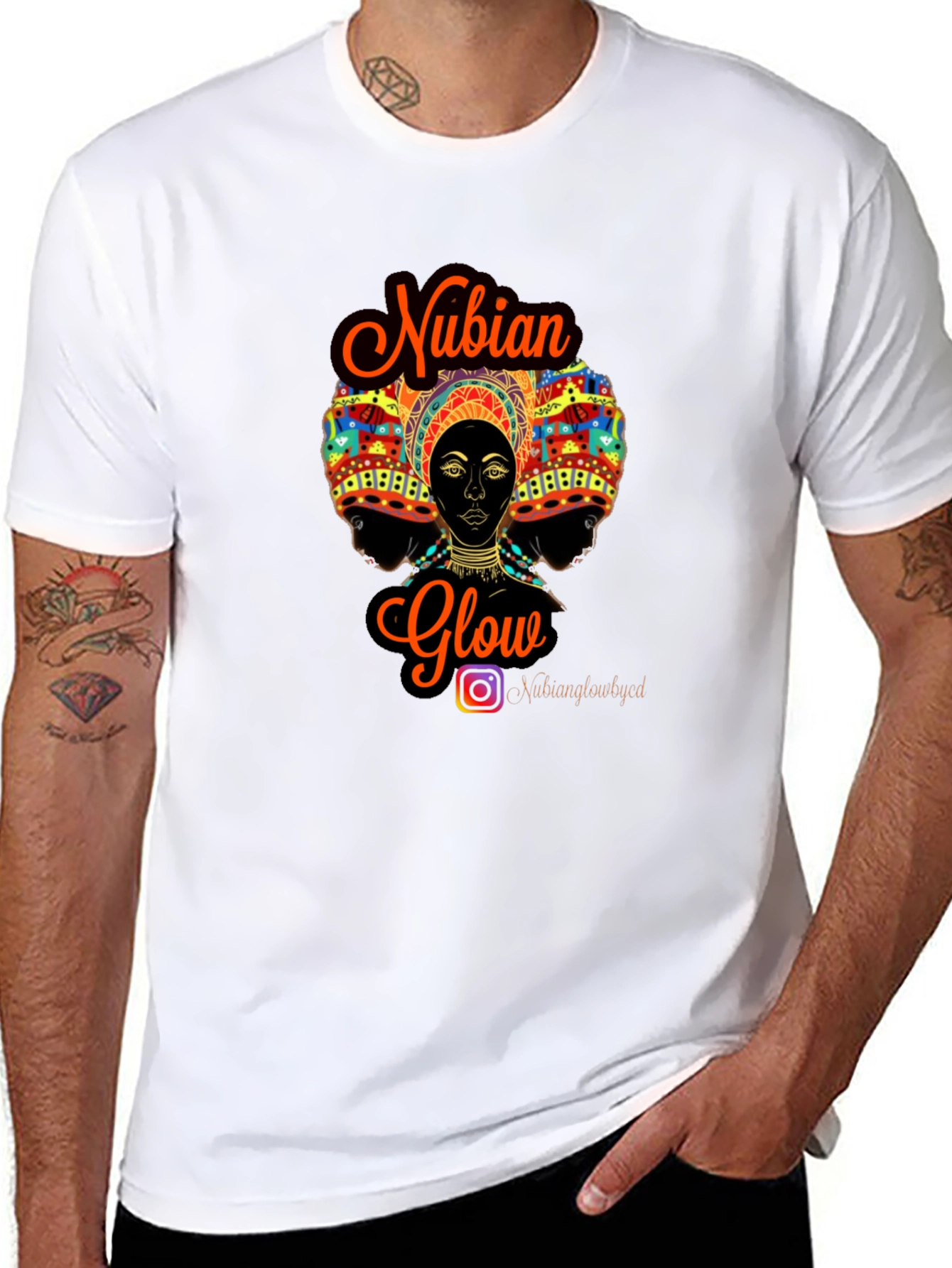 Nubian Glow Black T-Shirt - Graphic Tee