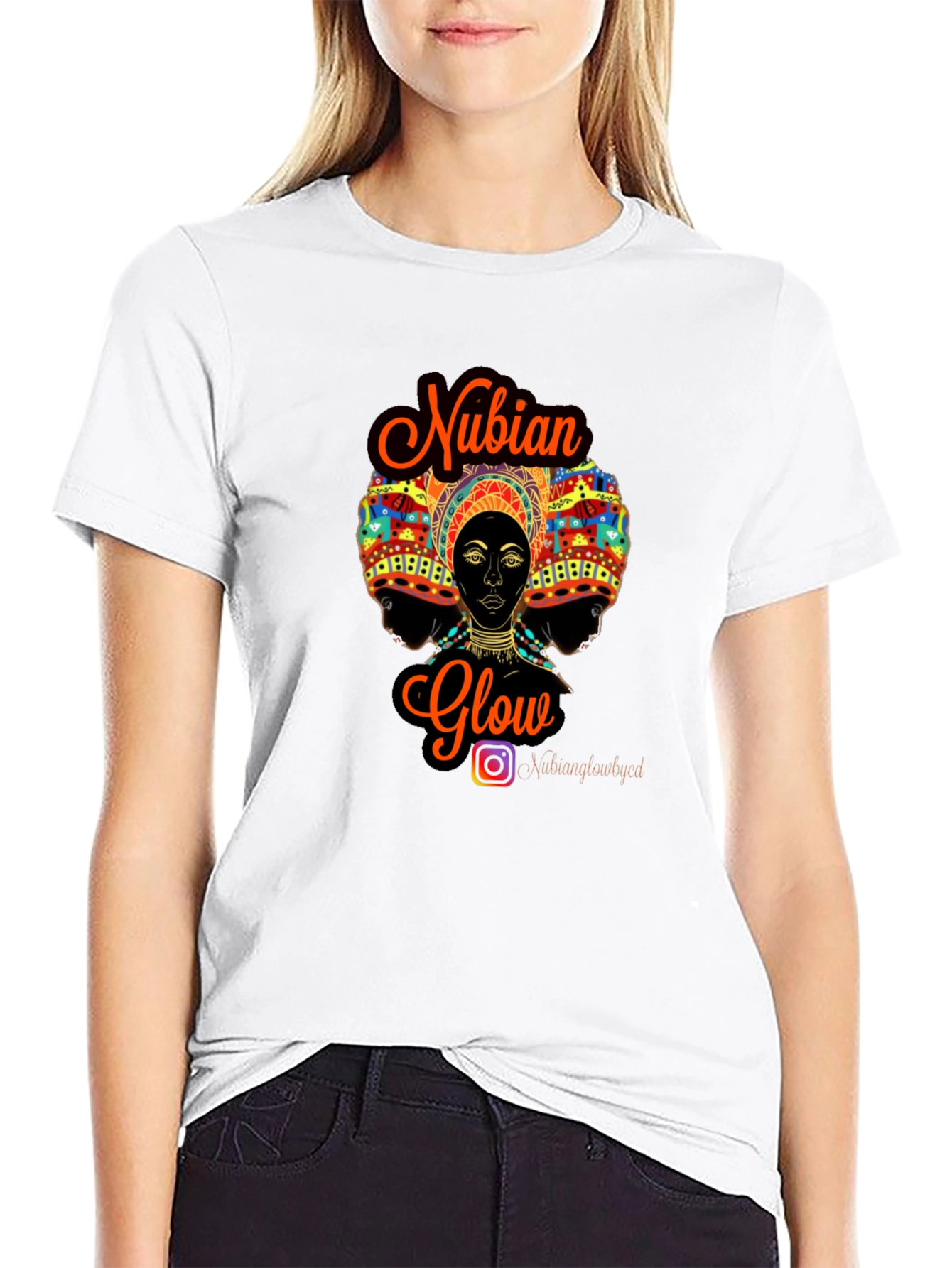 Nubian Glow Black T-Shirt - Graphic Tee