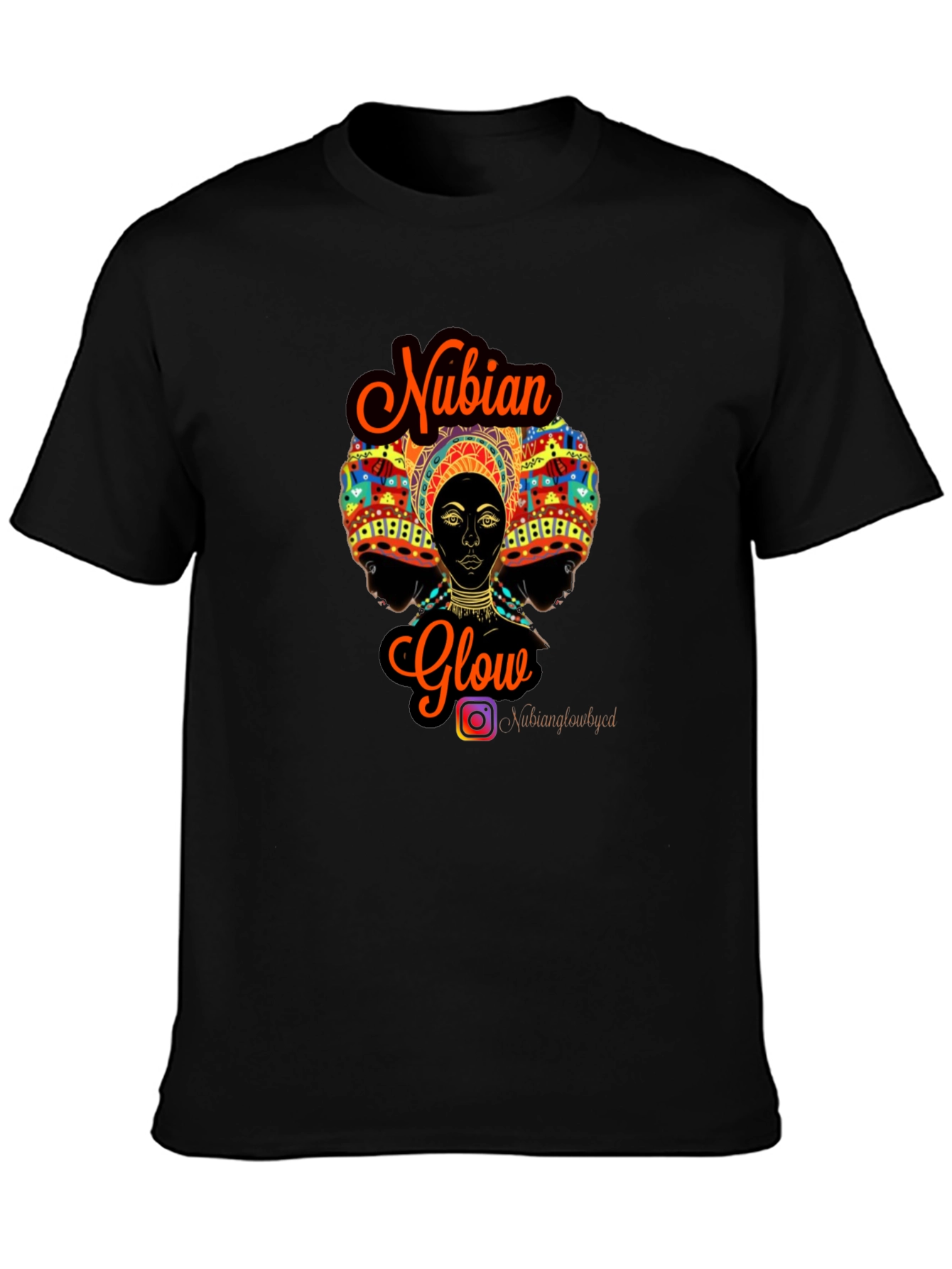 Nubian Glow Black T-Shirt - Graphic Tee