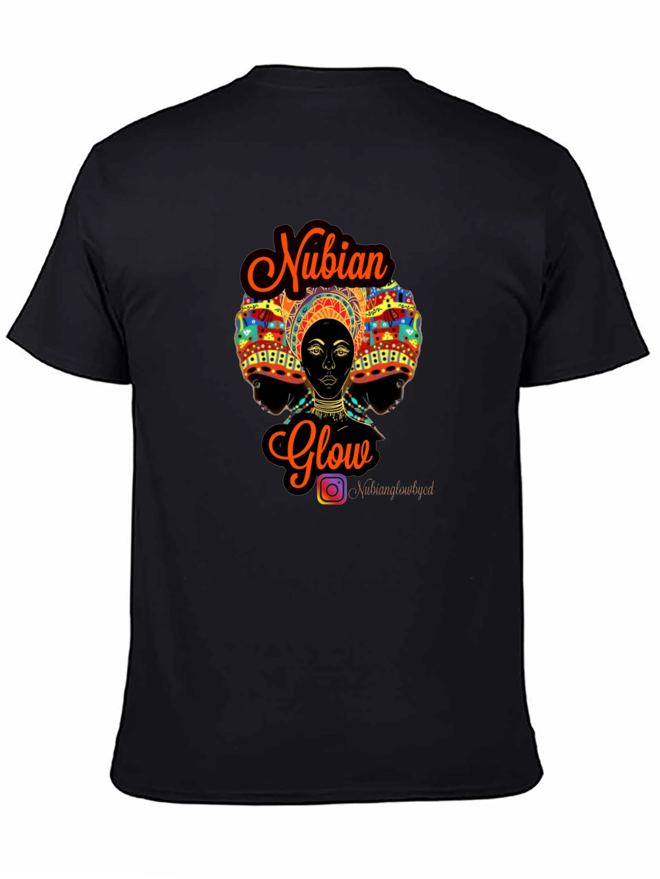 Nubian Glow Black T-Shirt - Graphic Tee
