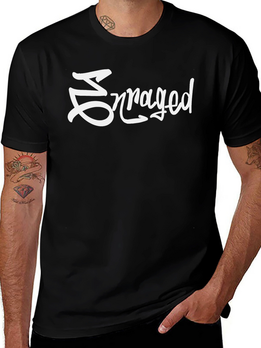 Engraged Black Graphic Tee - Casual Comfort