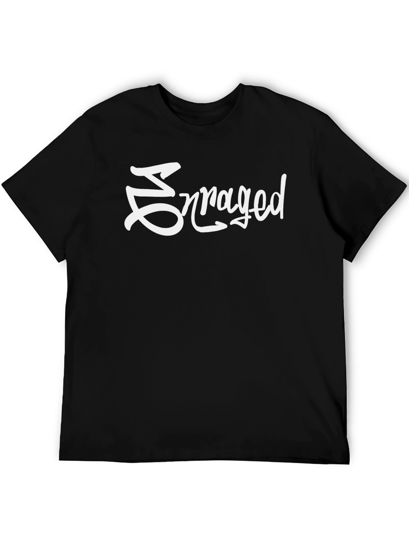 Engraged Black Graphic Tee - Casual Comfort