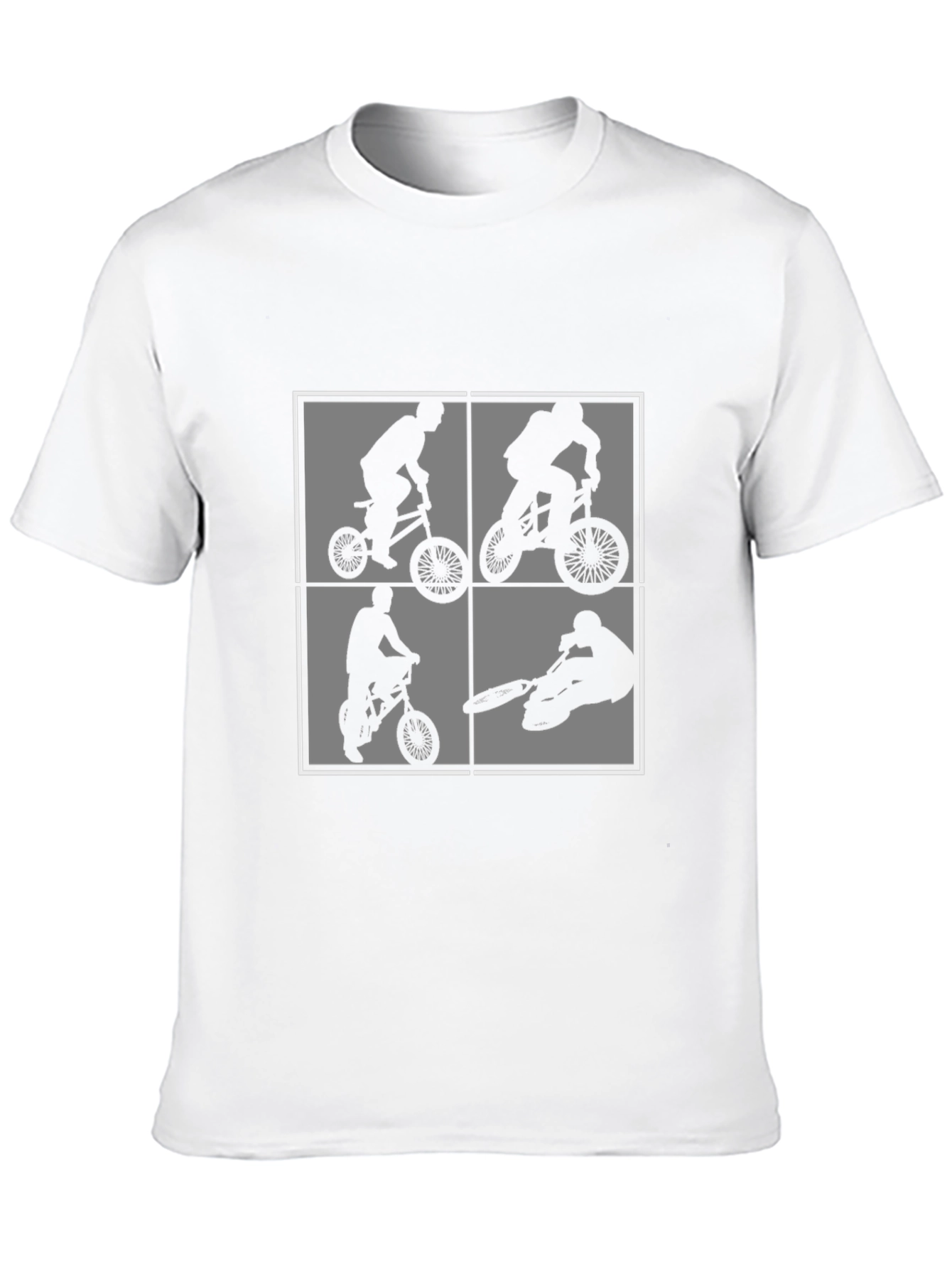 BMX Rider Graphic Print Black T-Shirt