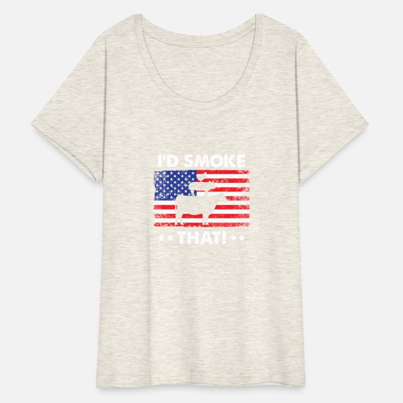 Bbq I'd Smoke T Meat Grill Usa Flag