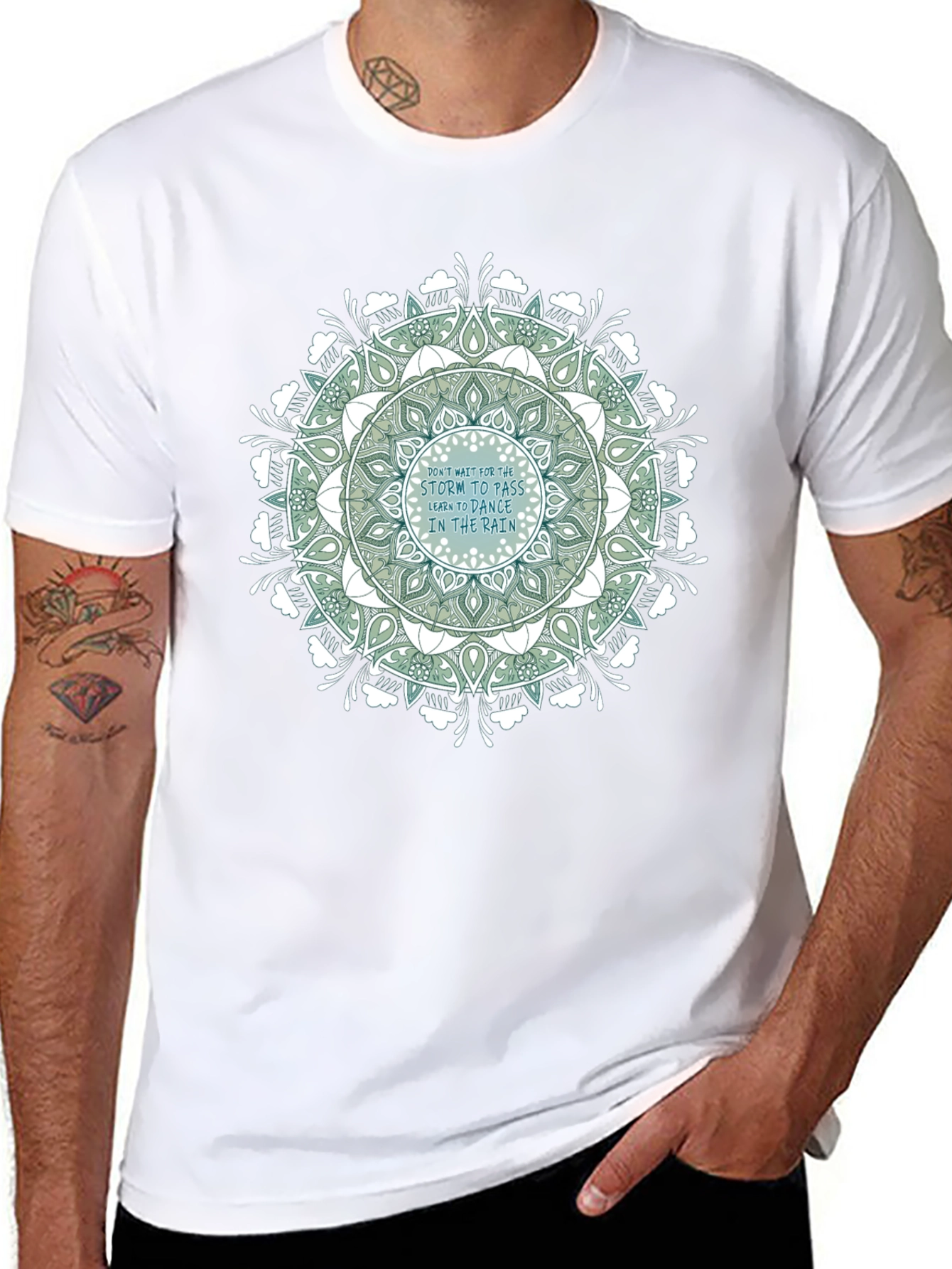 Mandala Graphic Print Black T-Shirt