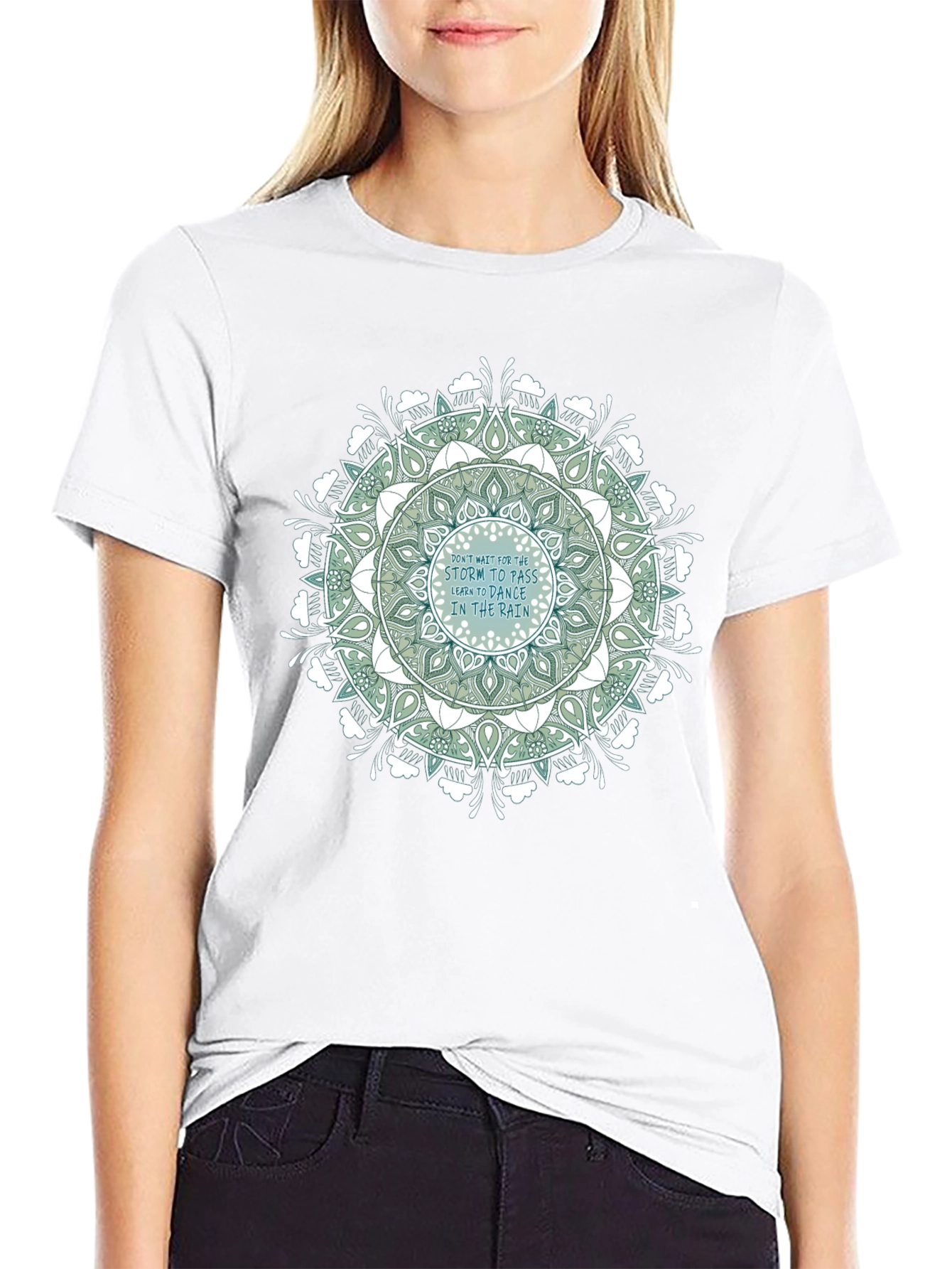 Mandala Graphic Print Black T-Shirt
