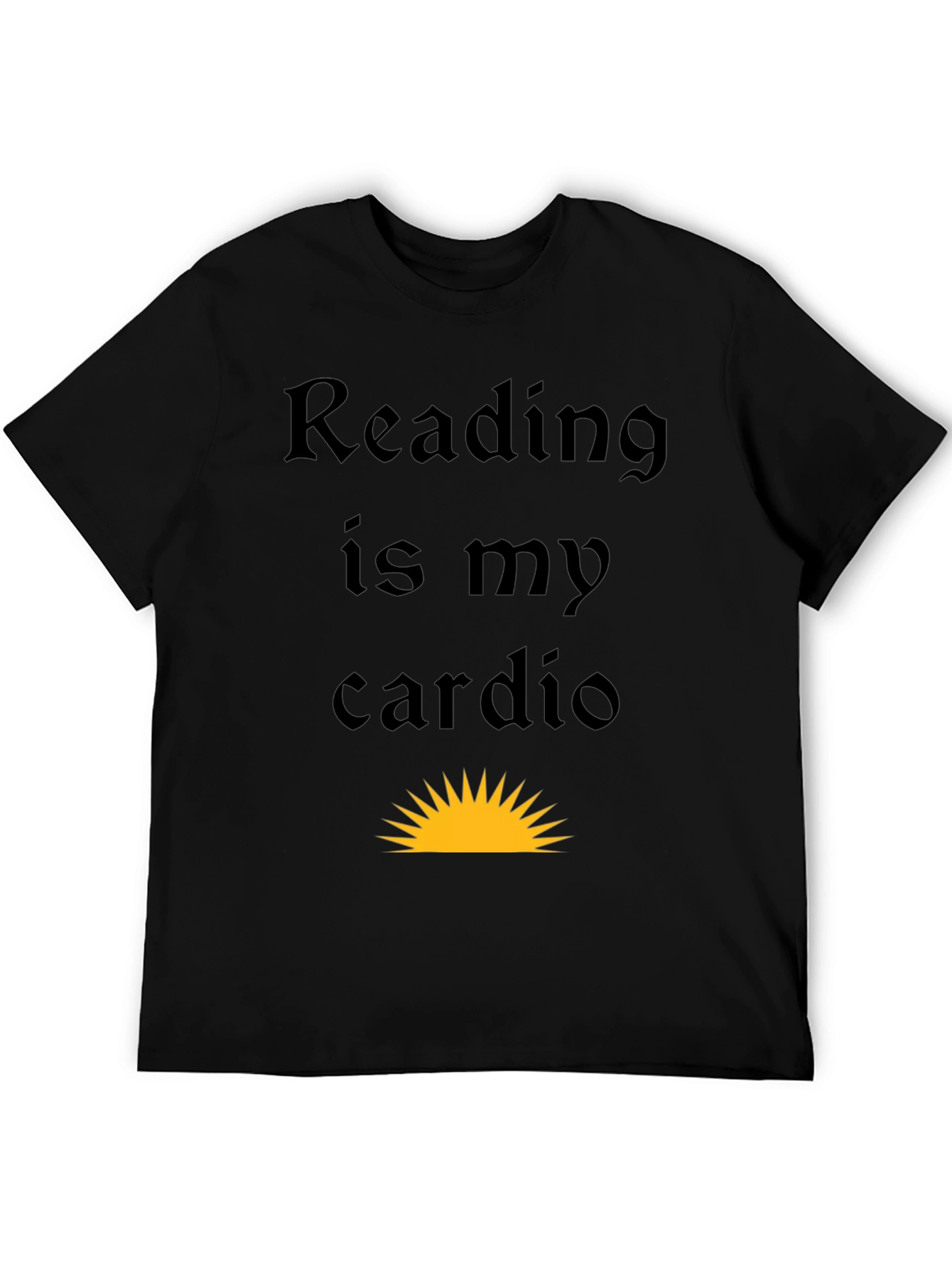 Reading is My Cardio Black Graphic Tee
