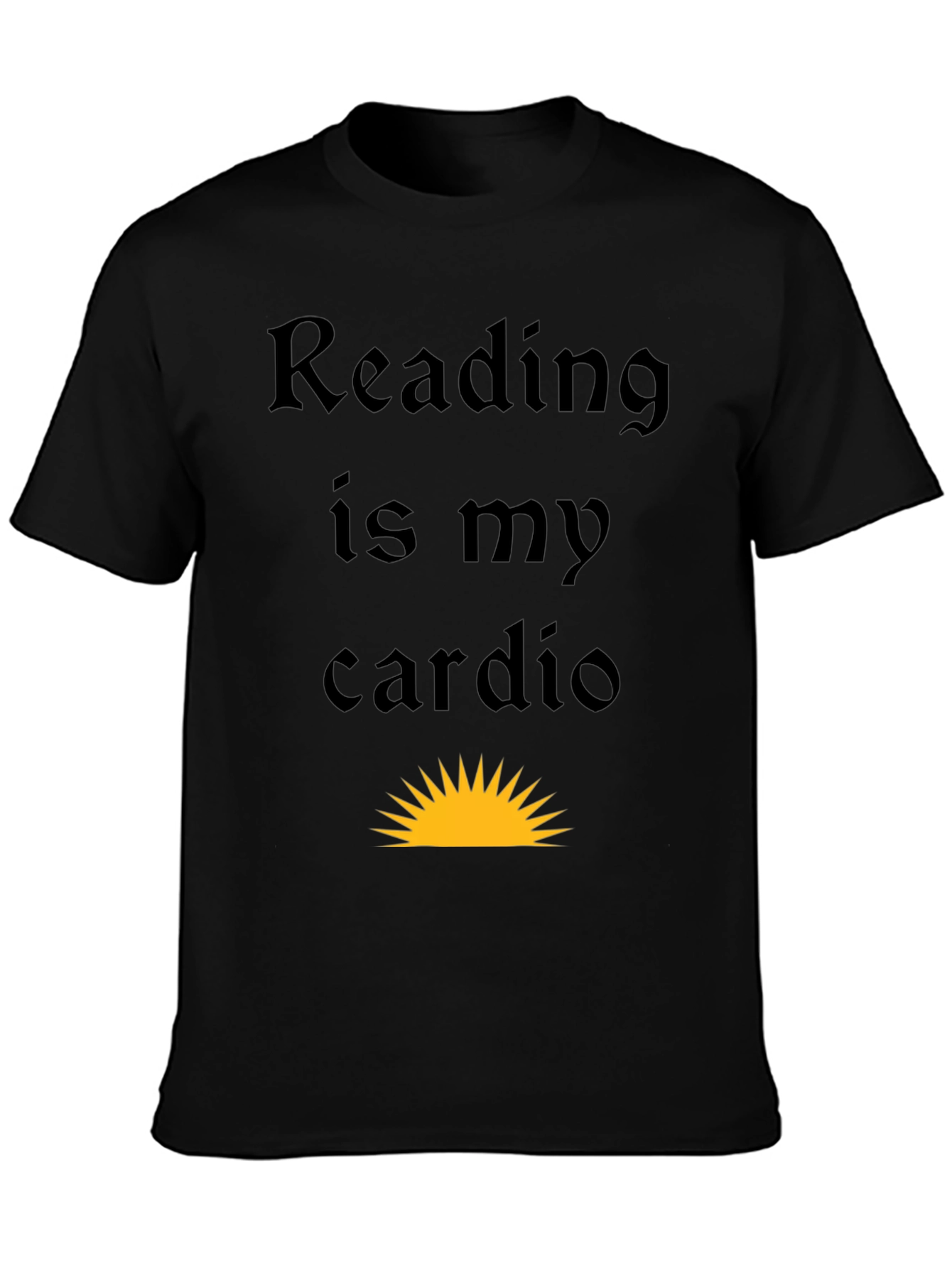 Reading is My Cardio Black Graphic Tee
