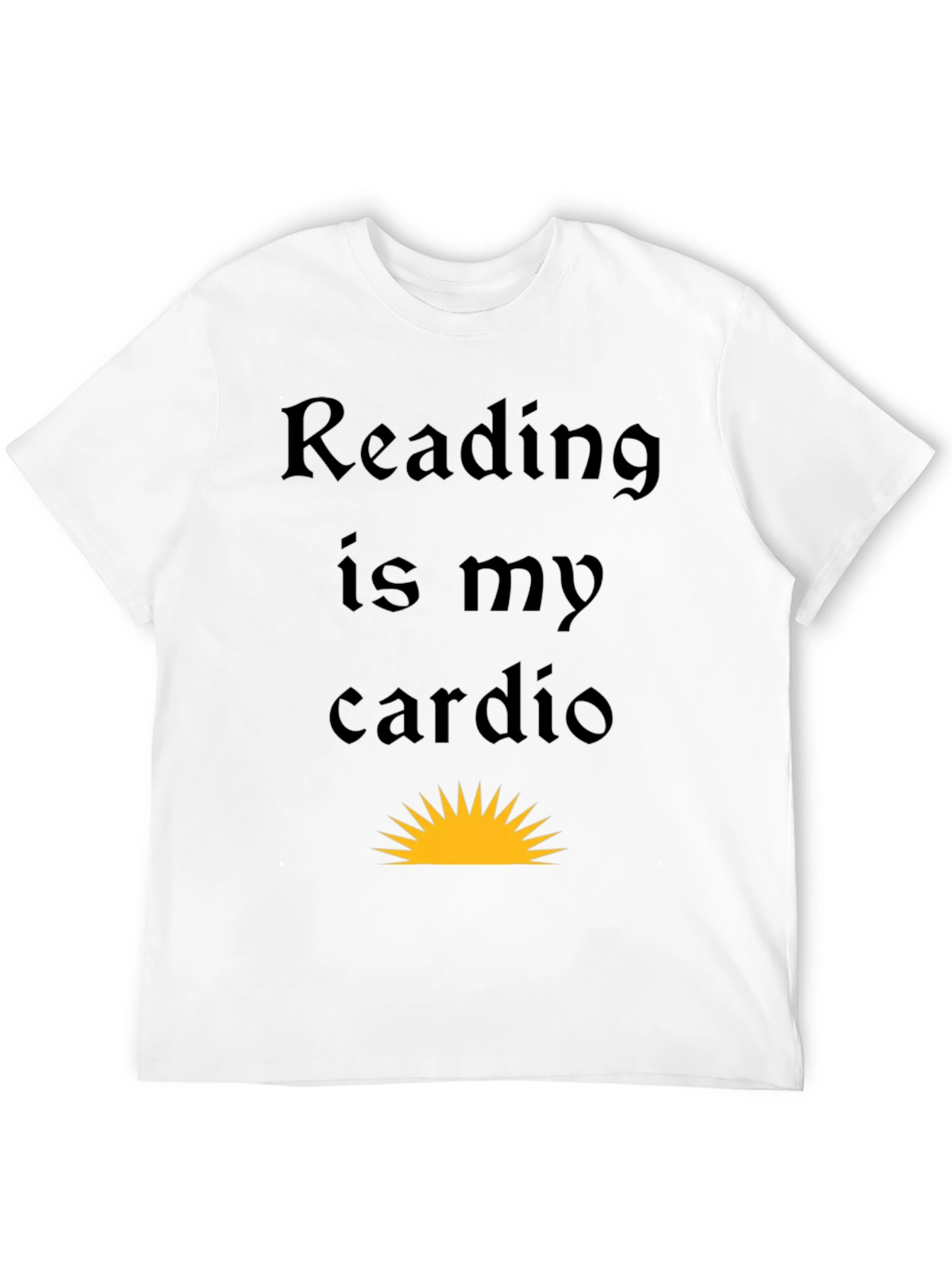 Reading is My Cardio Black Graphic Tee