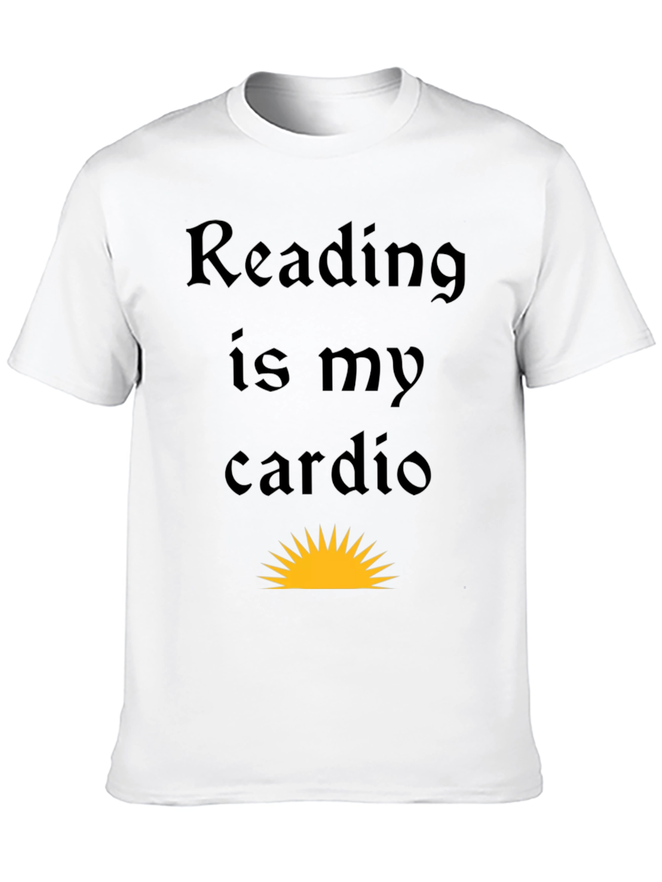 Reading is My Cardio Black Graphic Tee