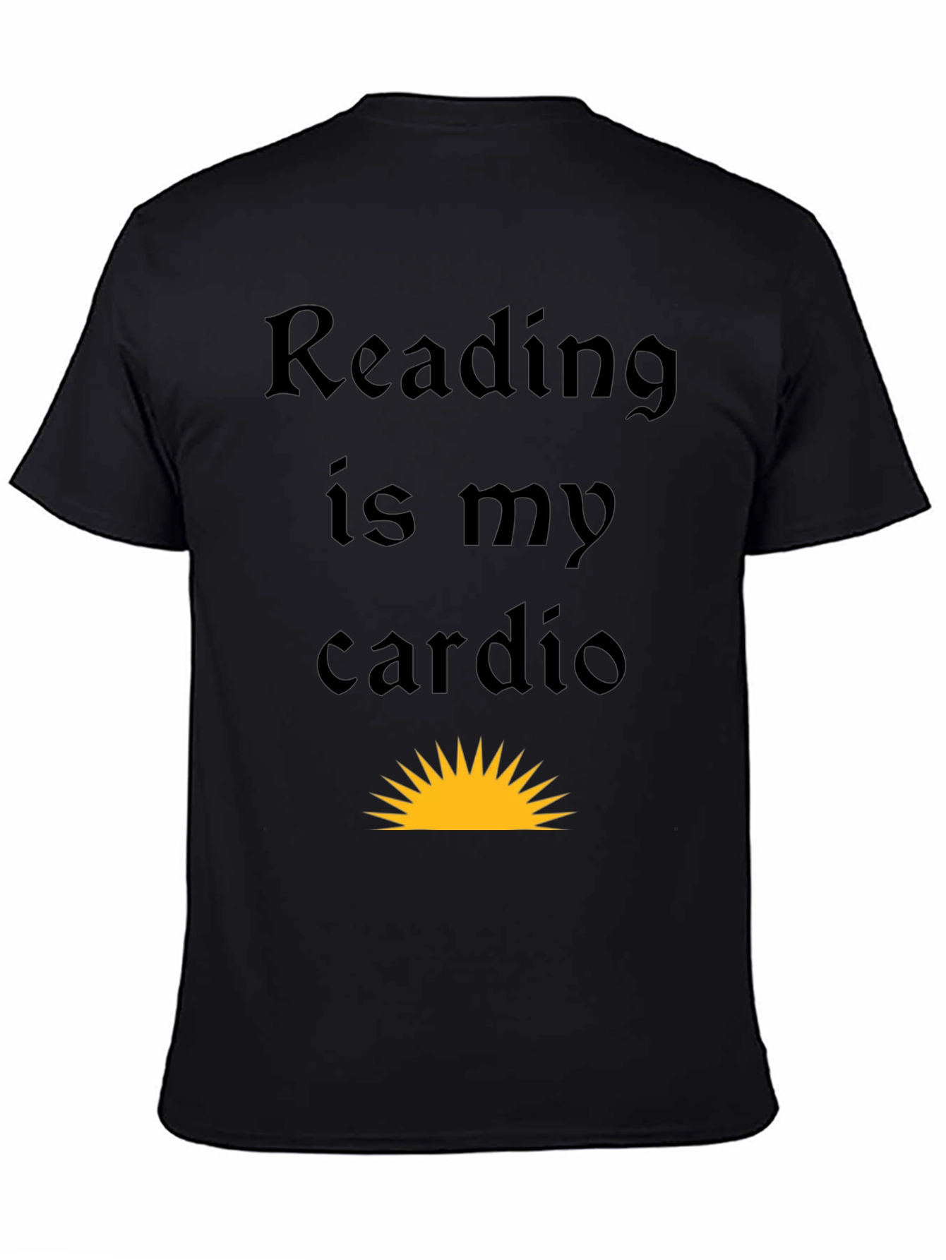 Reading is My Cardio Black Graphic Tee