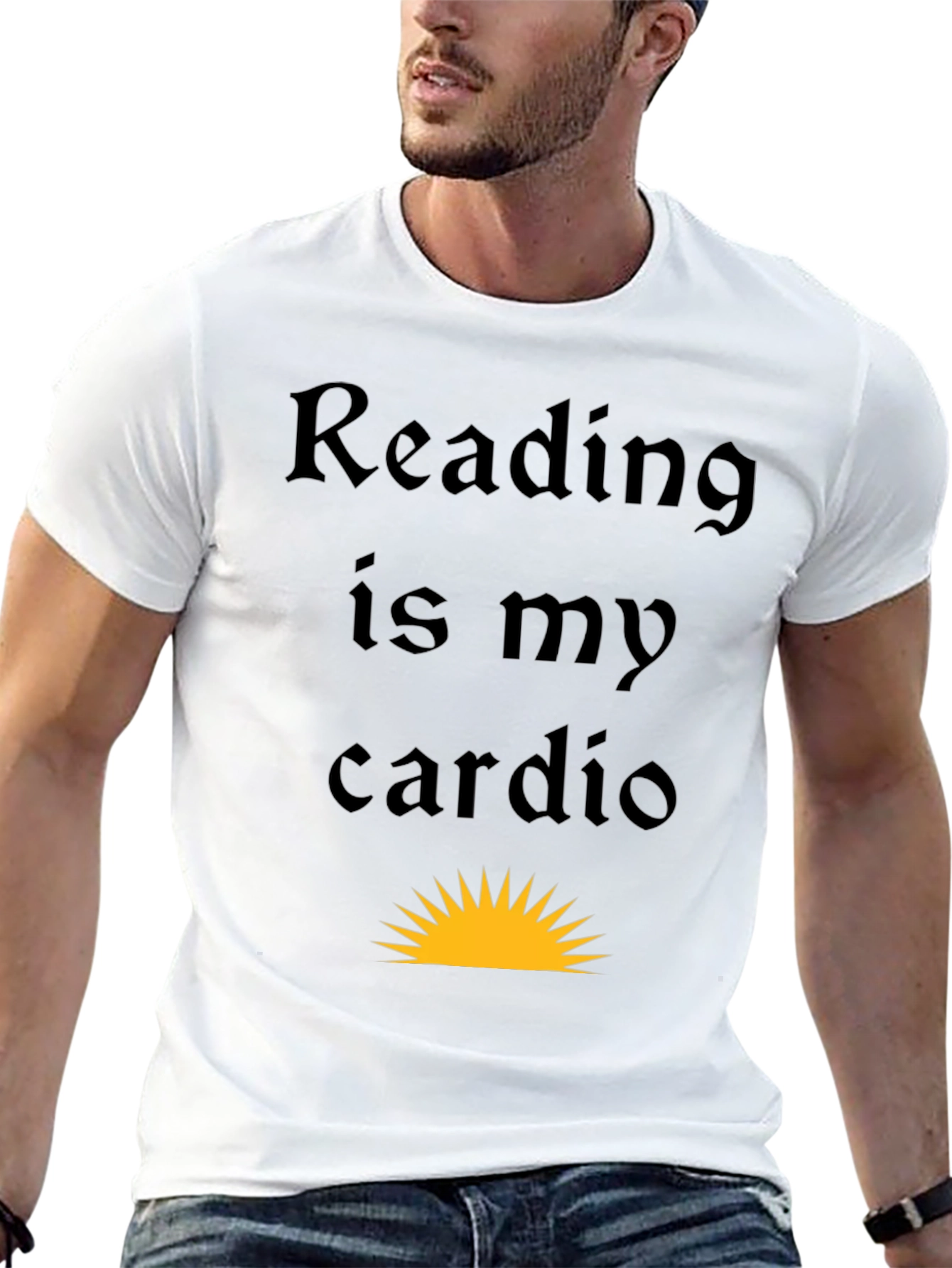 Reading is My Cardio Black Graphic Tee