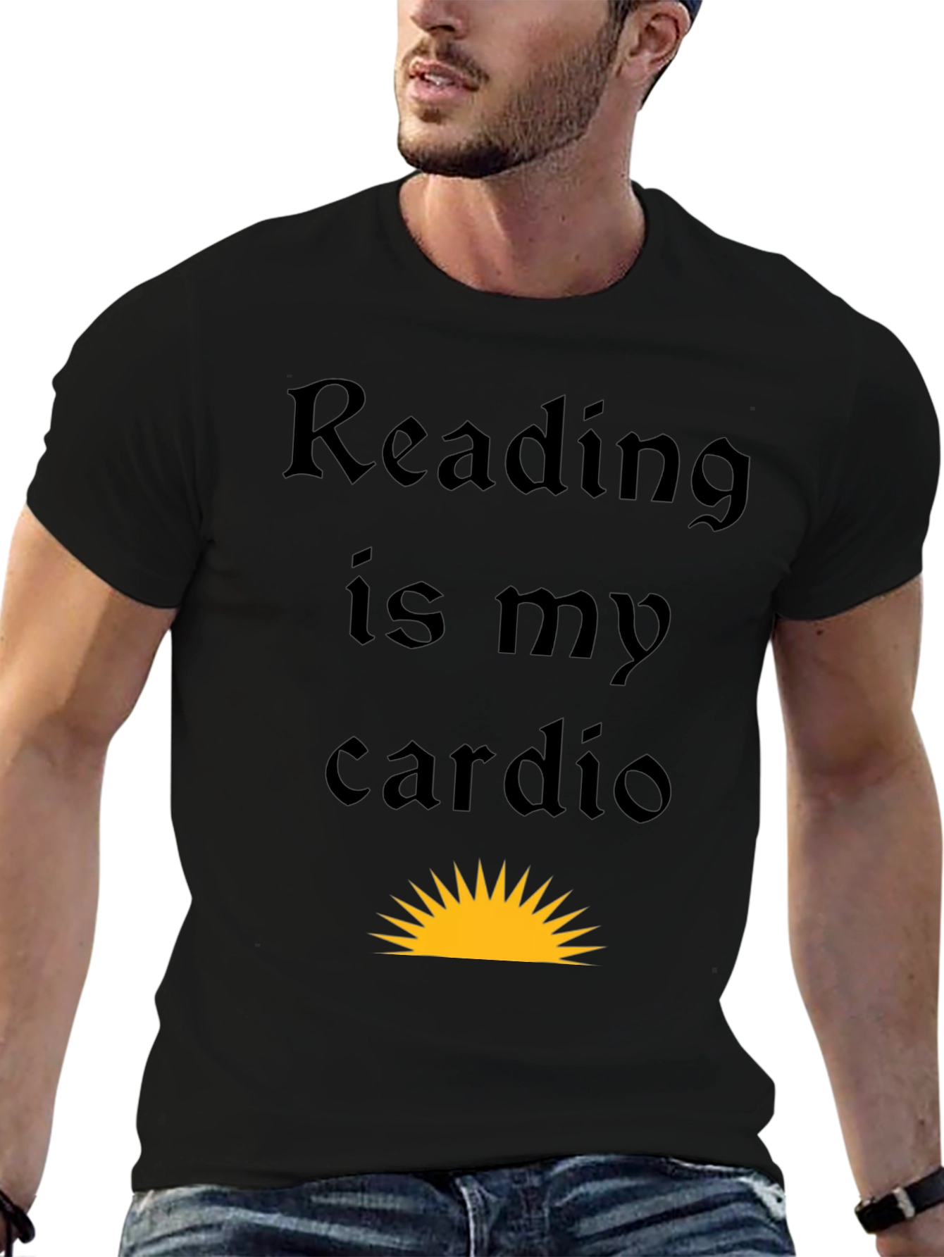 Reading is My Cardio Black Graphic Tee