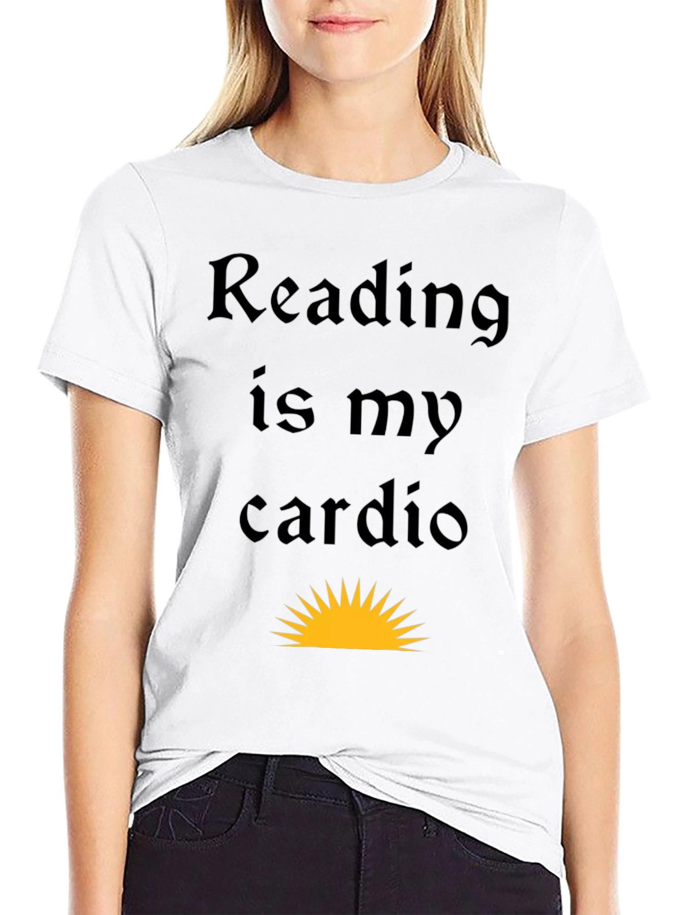 Reading is My Cardio Black Graphic Tee